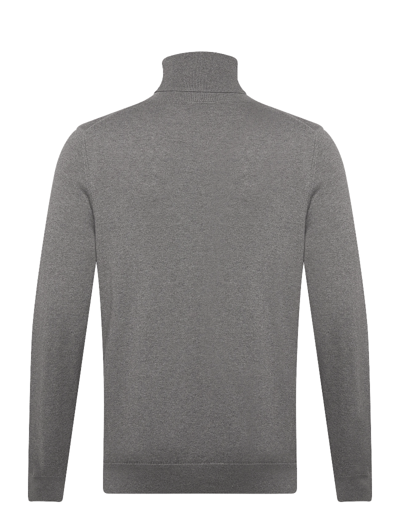 Lyle & Scott - Cotton Merino Turtleneck Jumper - col roulé - t28 mid grey marl - 2