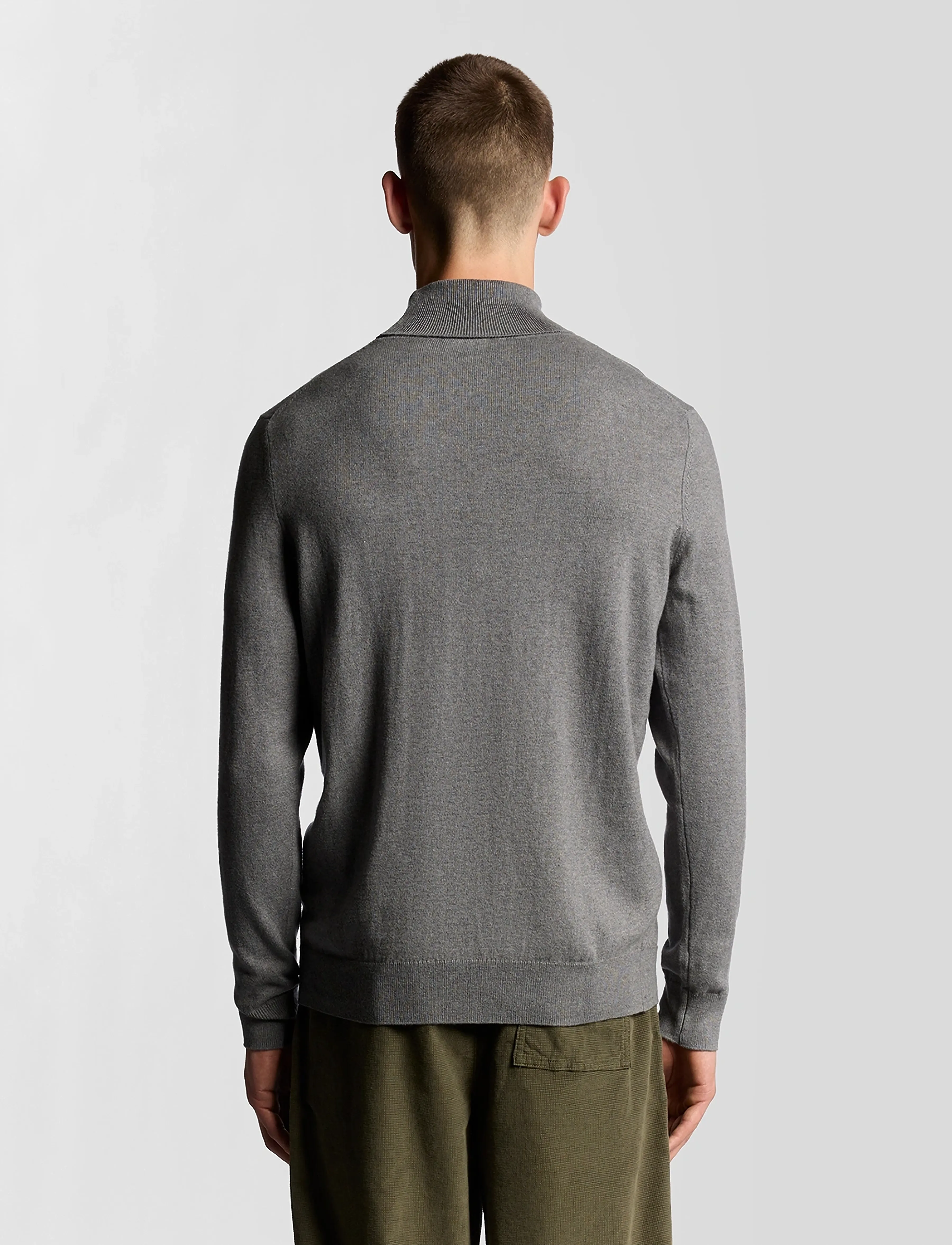 Lyle & Scott - Cotton Merino Turtleneck Jumper - rollkragen - t28 mid grey marl - 3