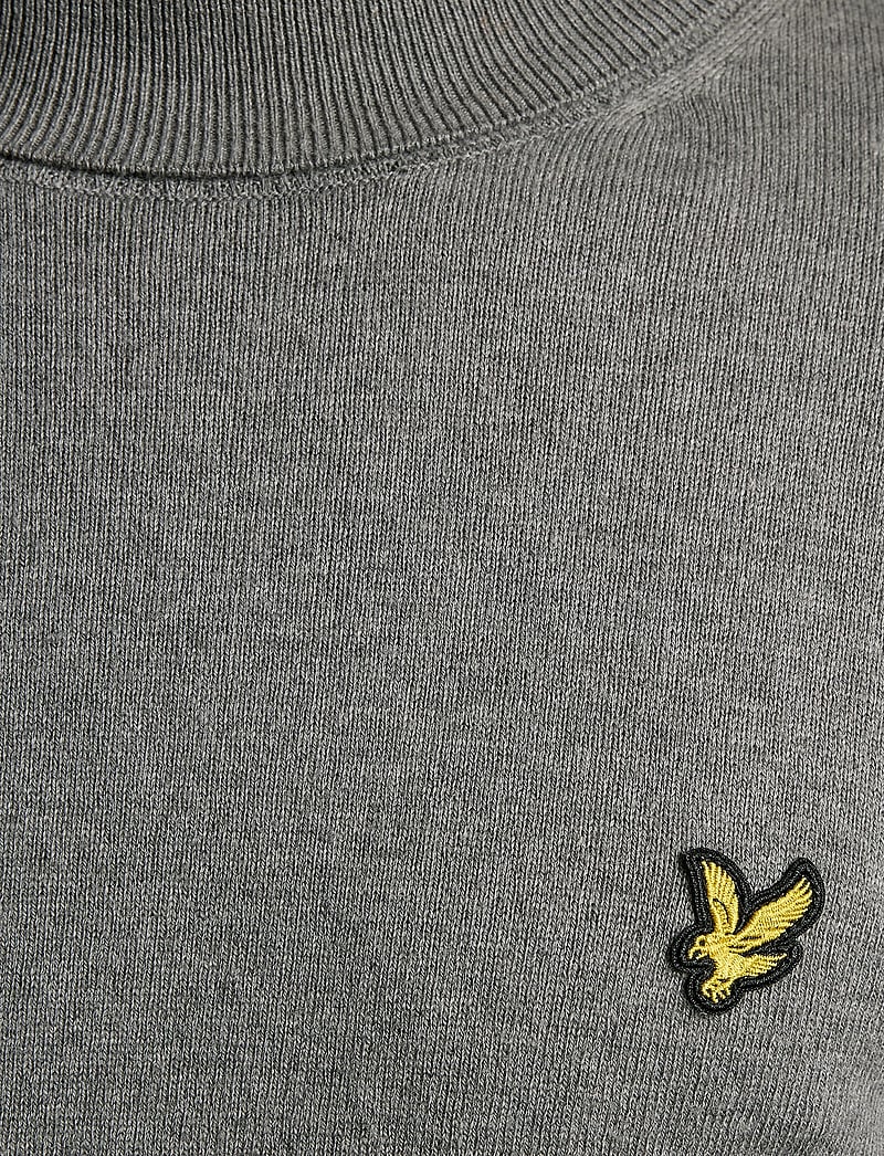 Lyle & Scott - Cotton Merino Turtleneck Jumper - col roulé - t28 mid grey marl - 5