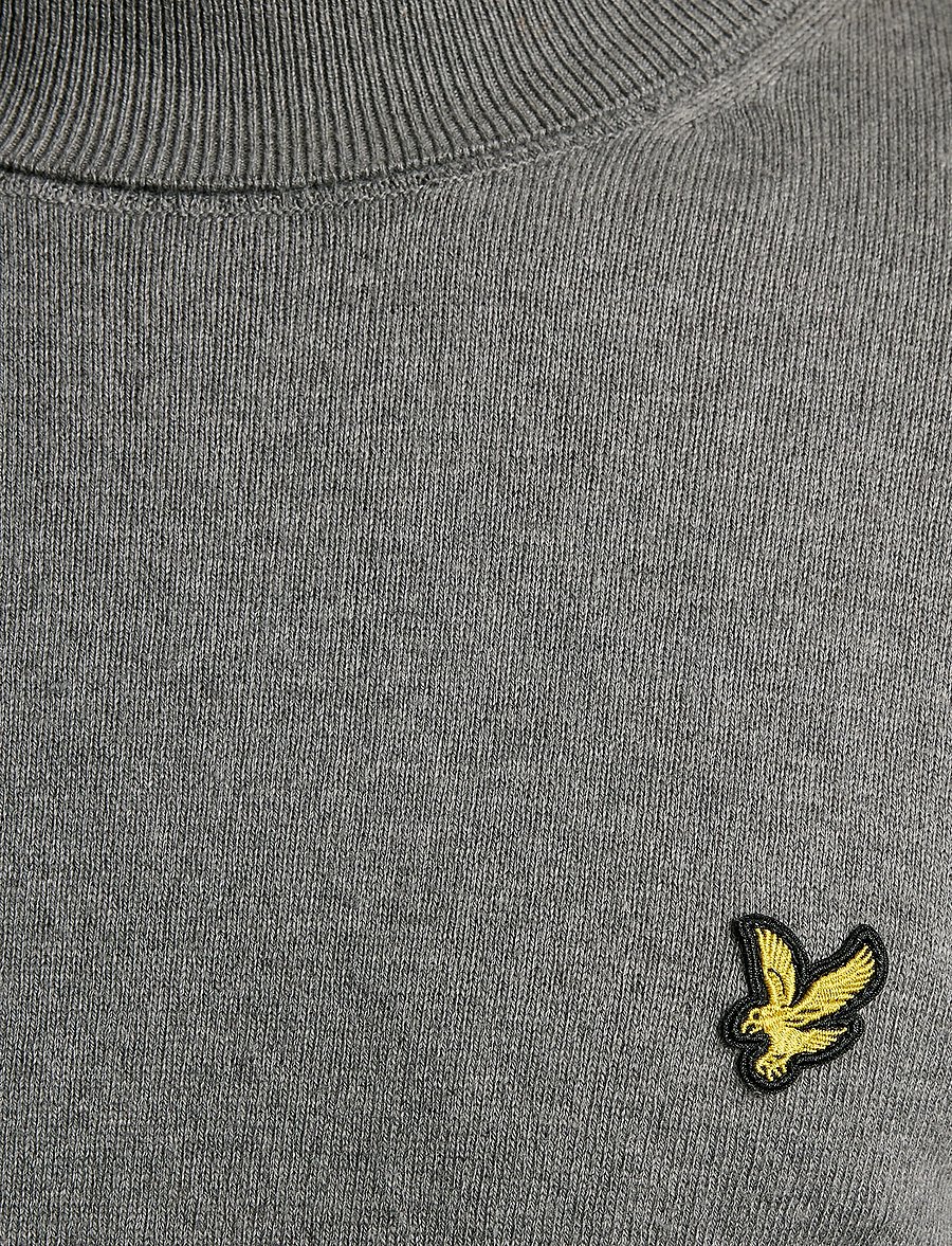 Lyle & Scott - Cotton Merino Turtleneck Jumper - rollkragen - t28 mid grey marl - 5