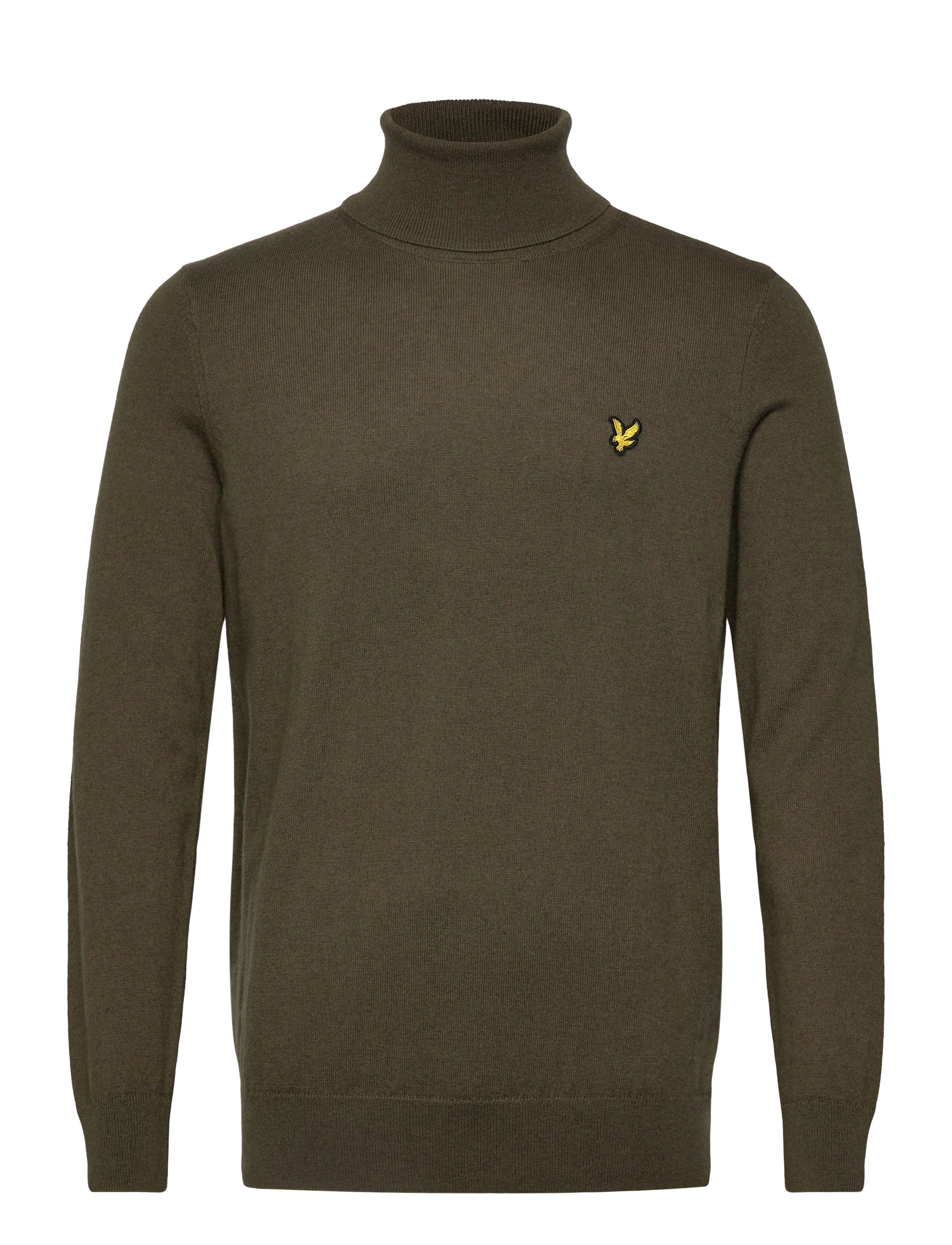 Lyle & Scott Cotton Merino Turtleneck Jumper - Poolokaulus - X848 DEEP DEPTHS / khaki/green