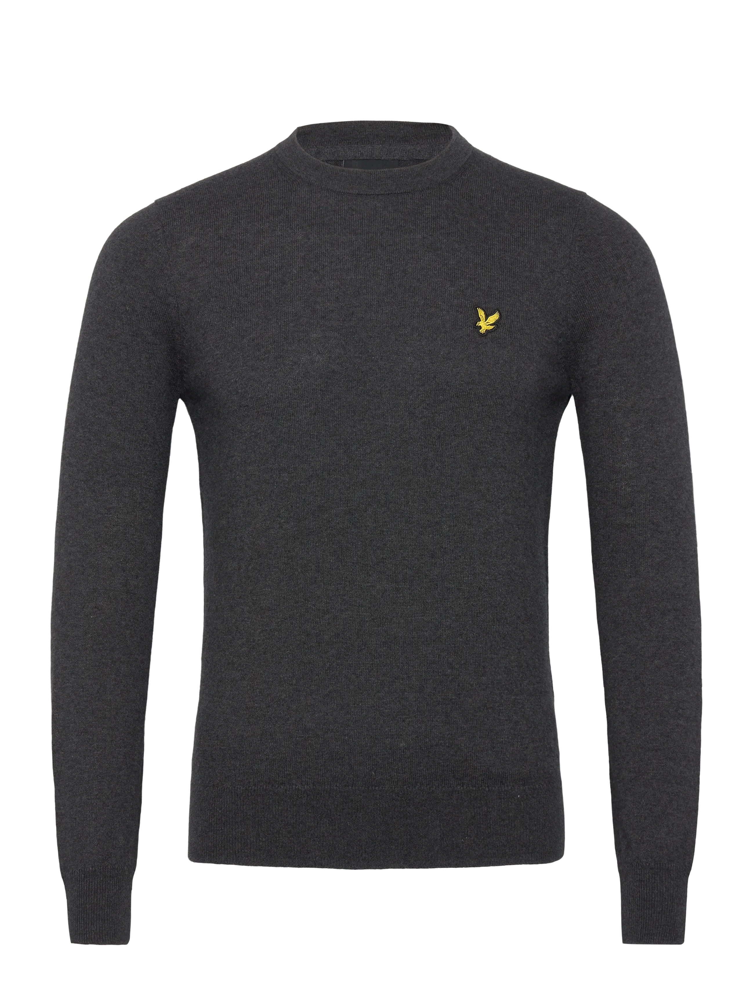 Lyle & Scott - Cotton Merino Crew Neck Jumper - rundhals - 398 charcoal marl - 1