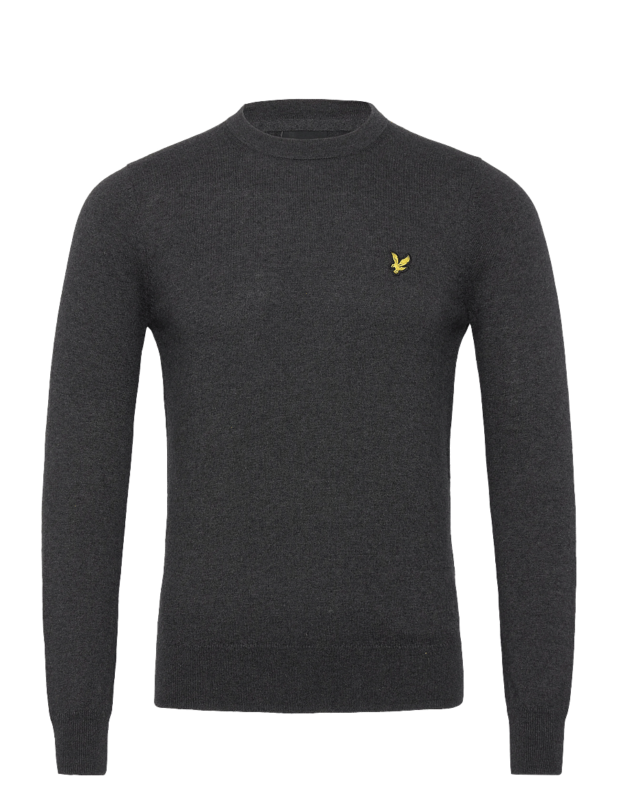 Lyle & Scott - Cotton Merino Crew Neck Jumper - rundhals - 398 charcoal marl - 1