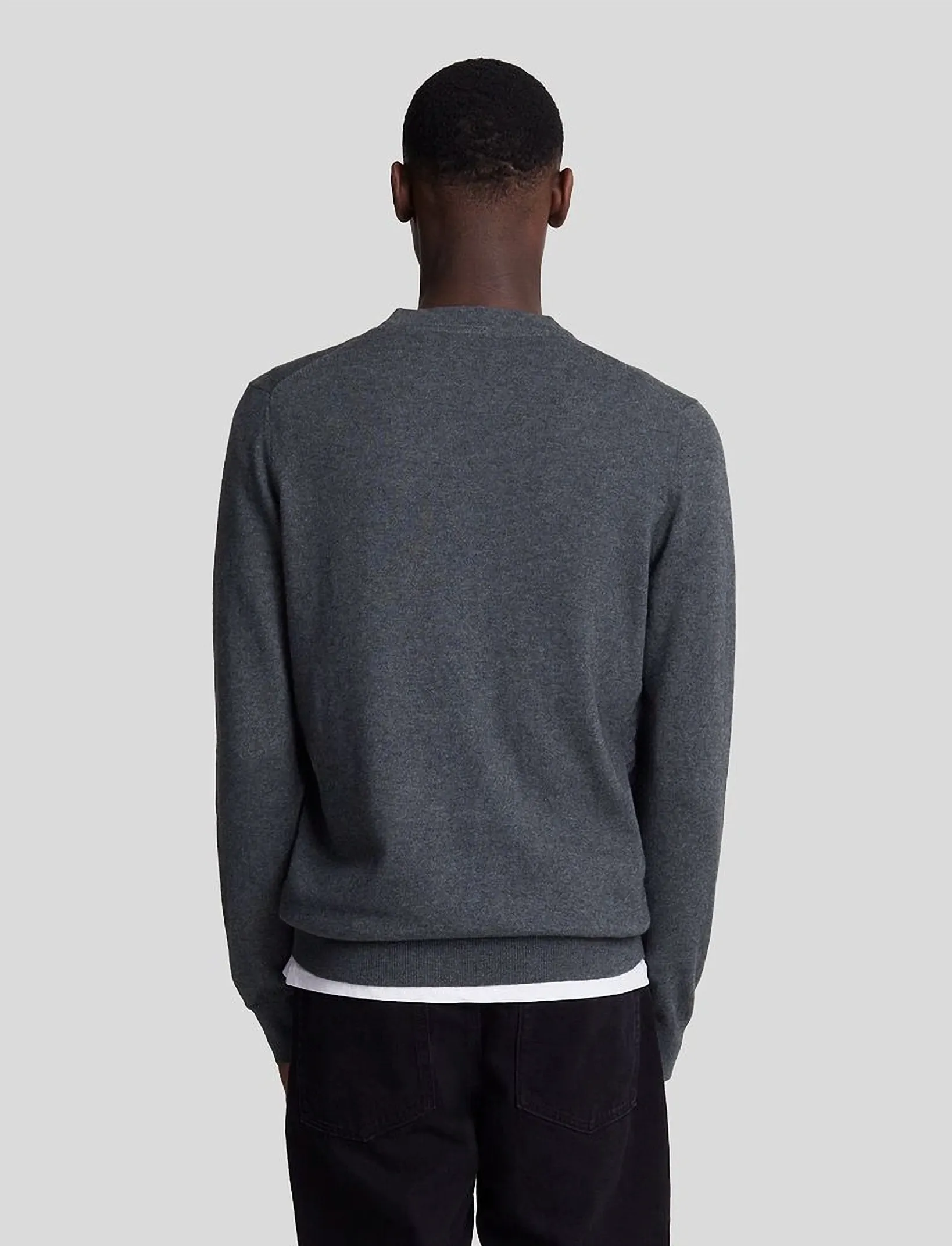 Lyle & Scott - Cotton Merino Crew Neck Jumper - pulls col rond - 398 charcoal marl - 3