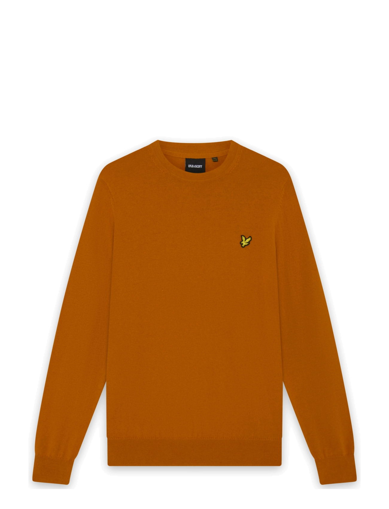 Lyle & Scott Cotton Merino Crew Neck Jumper - Megztiniai su apvalia apykakle - BROAD ORANGE / orange