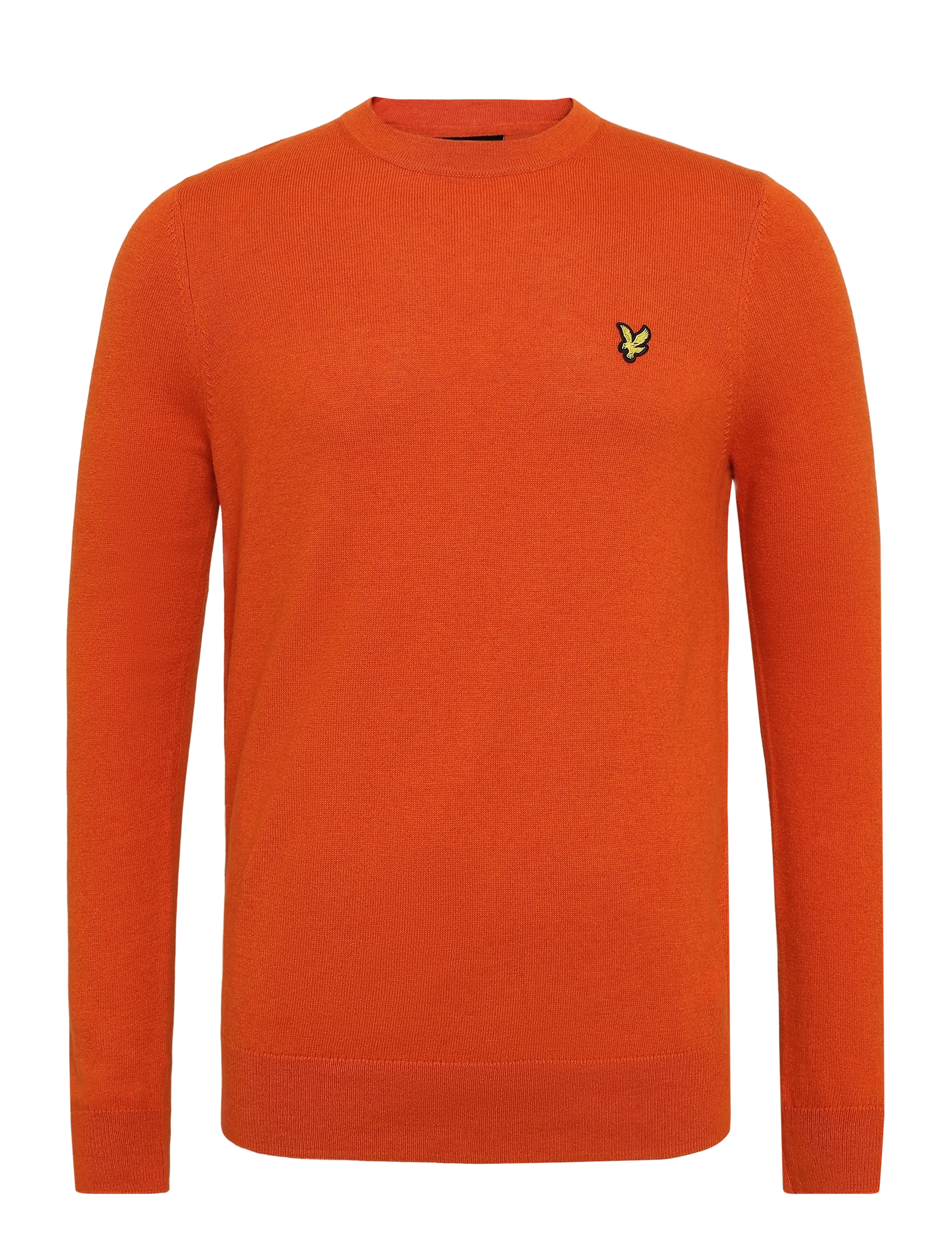 Lyle & Scott - Cotton Merino Crew Neck Jumper - rundhalsad - broad orange - 0