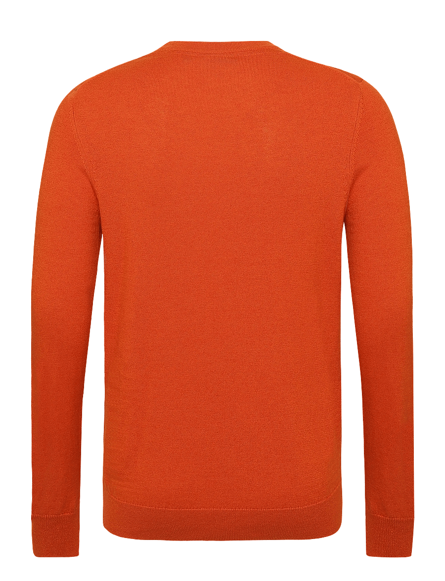 Lyle & Scott - Cotton Merino Crew Neck Jumper - rundhals - broad orange - 1