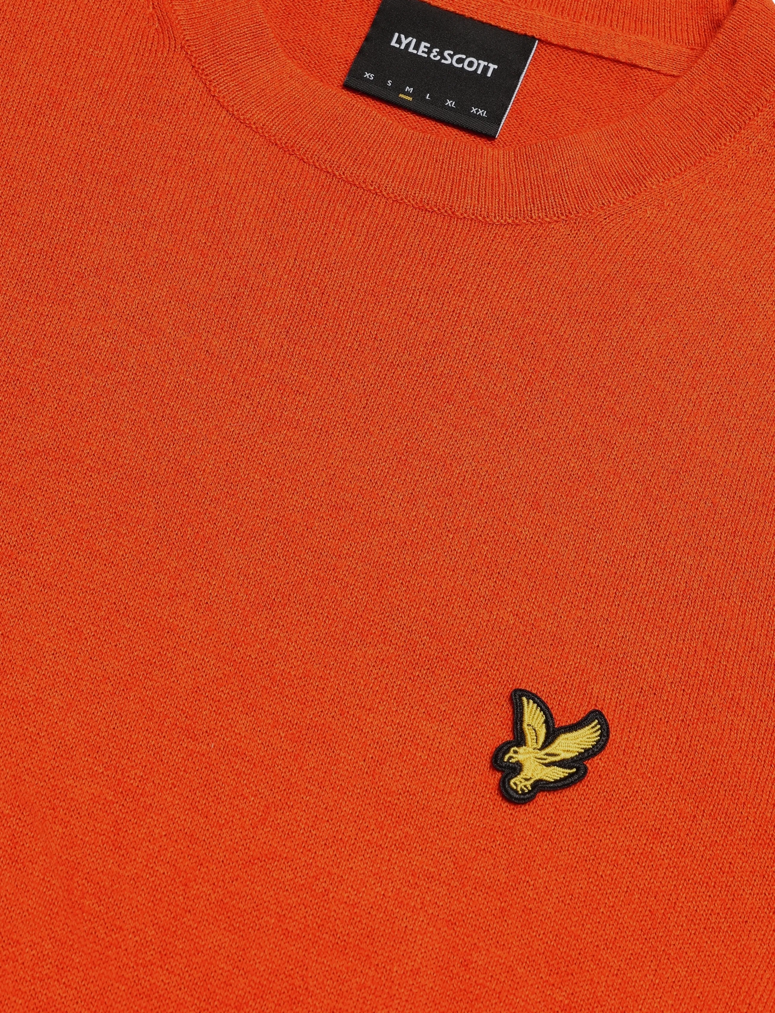 Lyle & Scott - Cotton Merino Crew Neck Jumper - rundhalsad - broad orange - 2