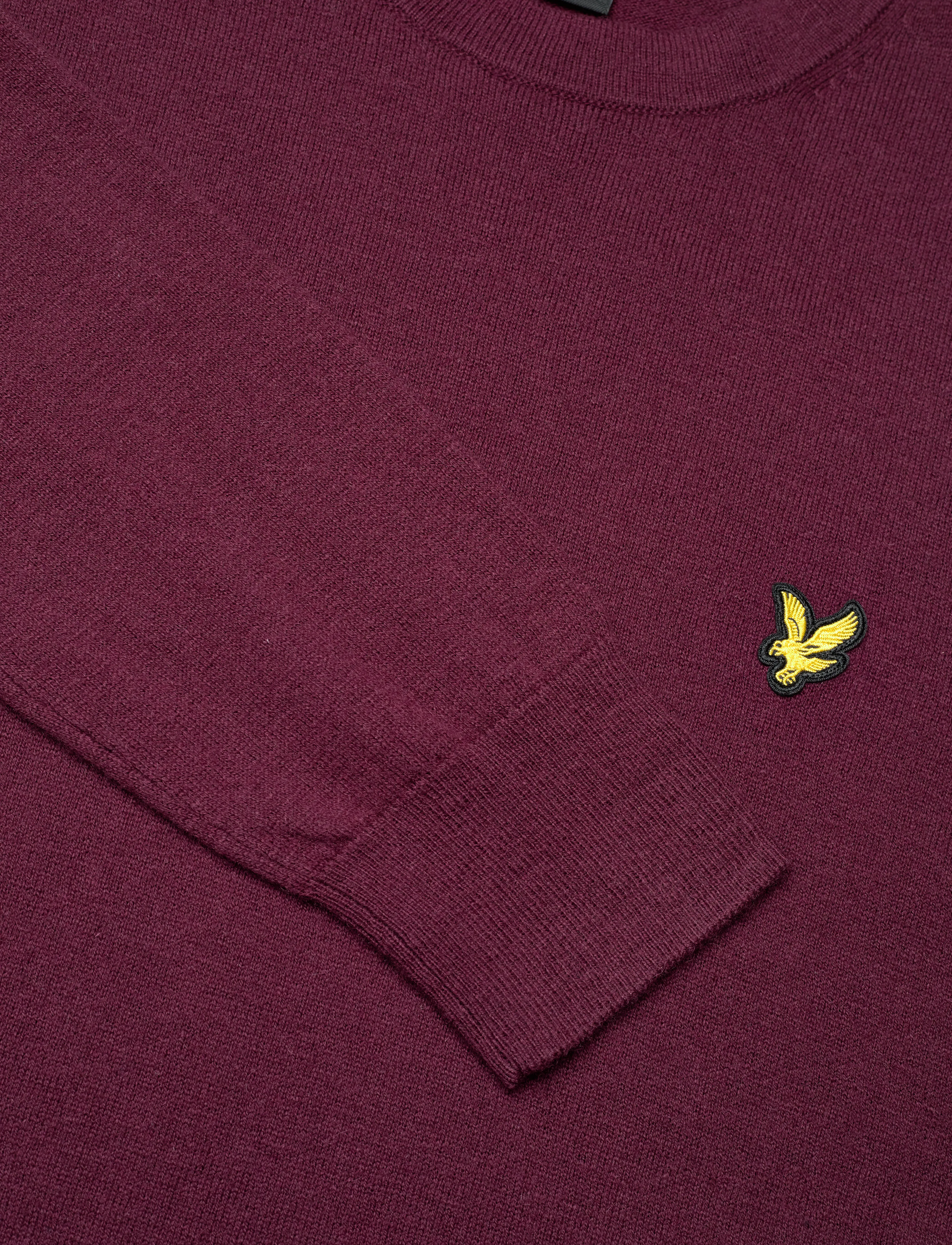 Lyle & Scott - Cotton Merino Crew Neck Jumper - rundhals - burgundy - 2