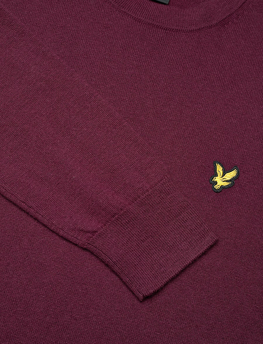 Lyle & Scott - Cotton Merino Crew Neck Jumper - rundhals - burgundy - 2