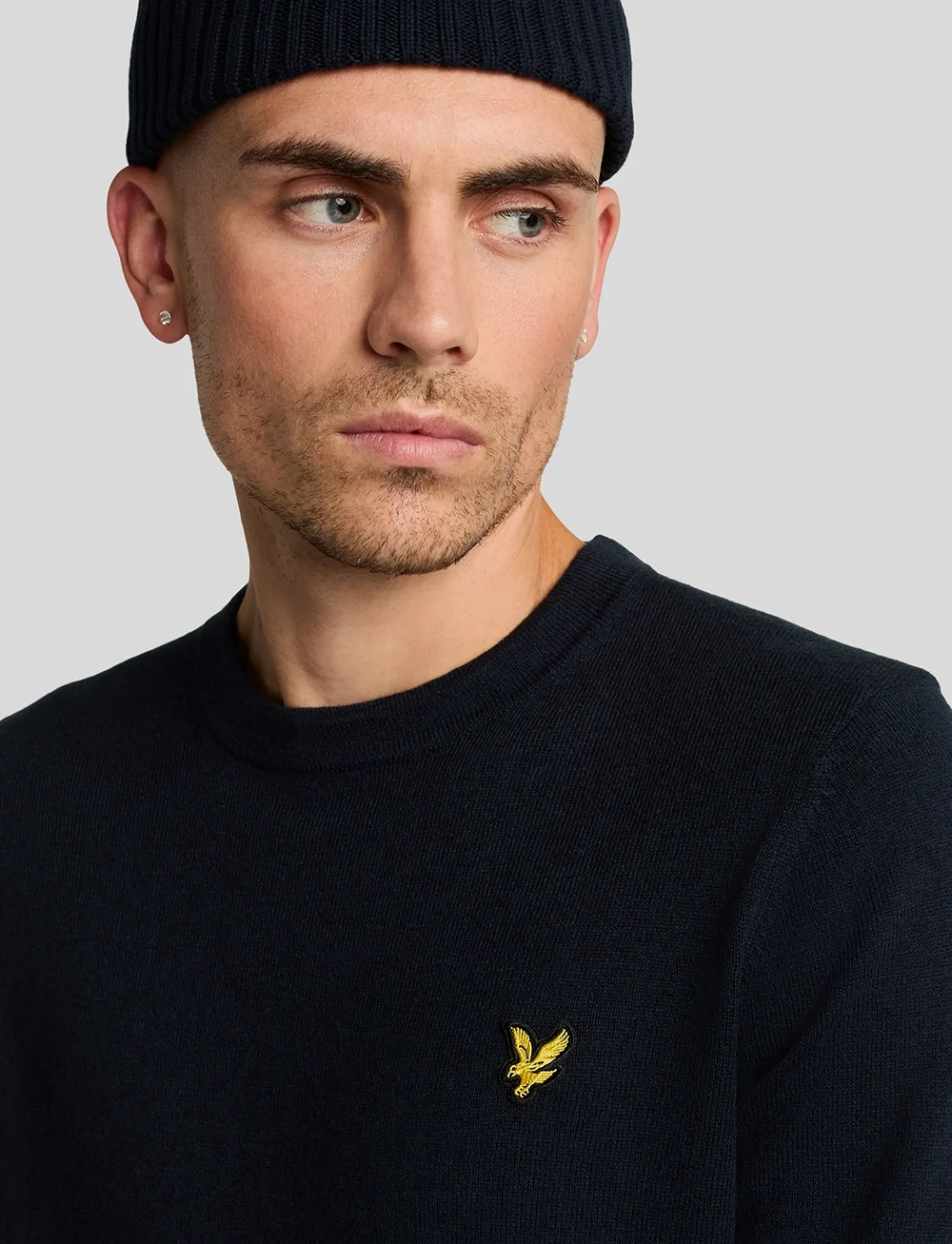 Lyle & Scott - Cotton Merino Crew Neck Jumper - pyöreäaukkoiset - dark navy - 4