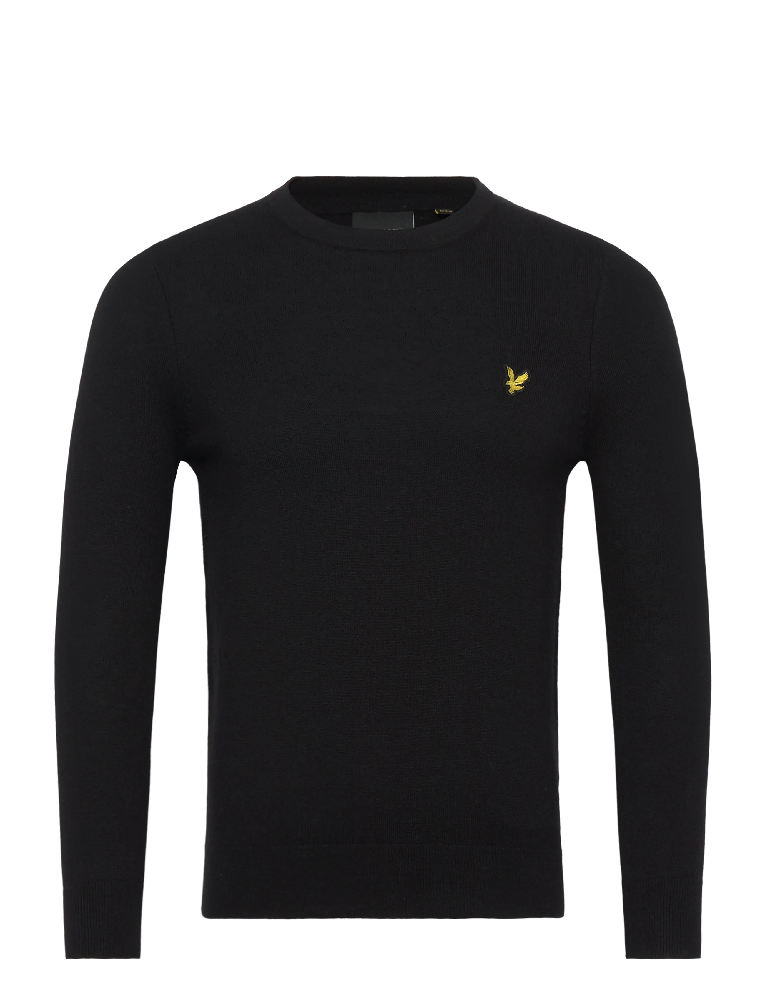 Lyle & Scott Cotton Merino Crew Neck Jumper - Round Necks - JET BLACK / black