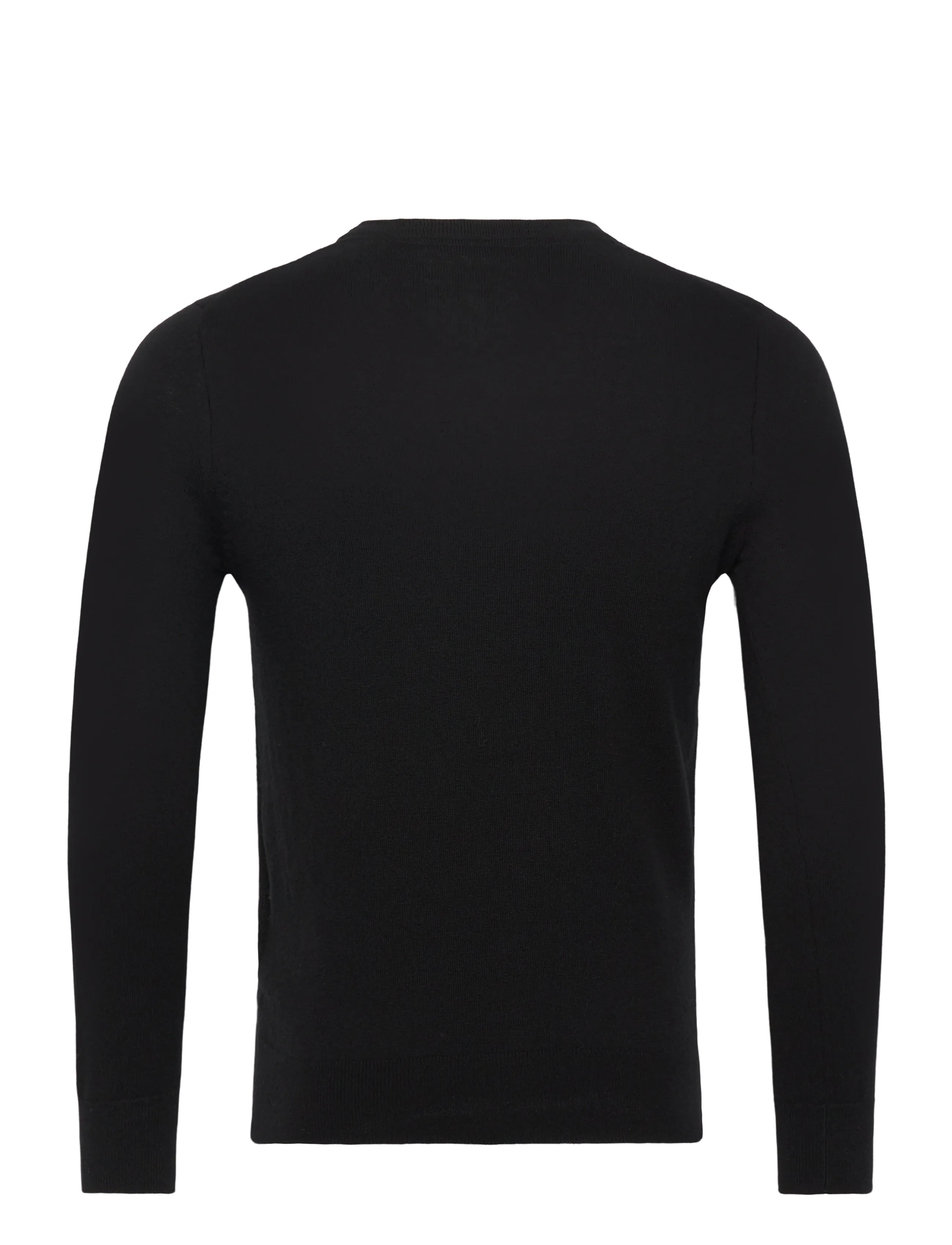 Lyle & Scott - Cotton Merino Crew Neck Jumper - round necks - jet black - 2