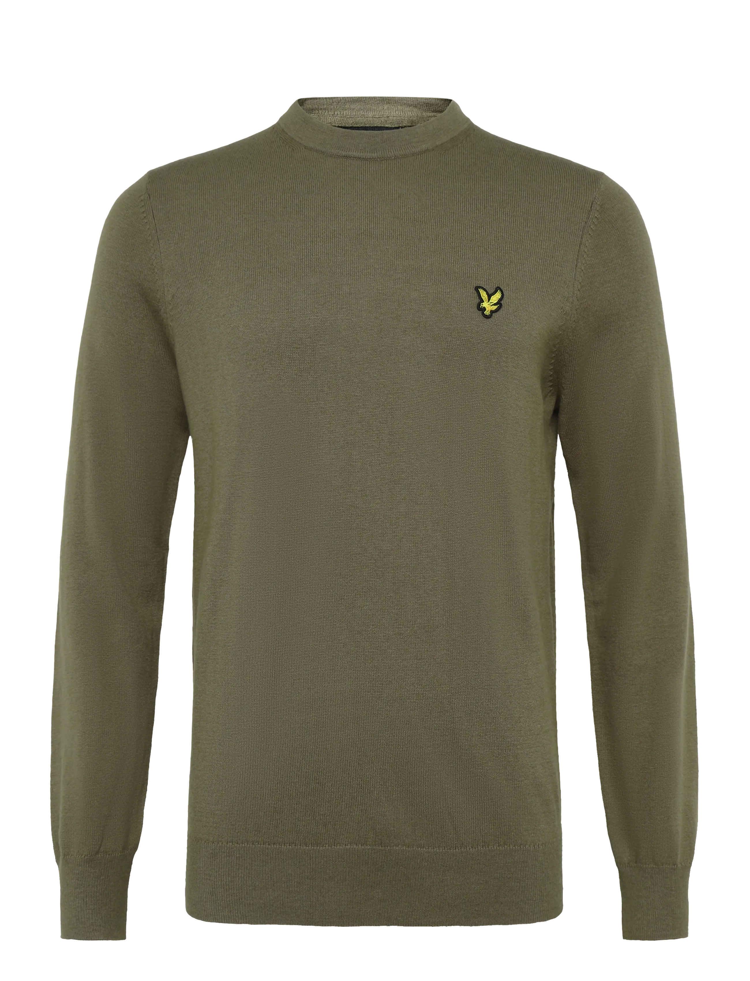 Lyle & Scott Cotton Merino Crew Neck Jumper - Rundhals - KHAKI ASH / khaki/green