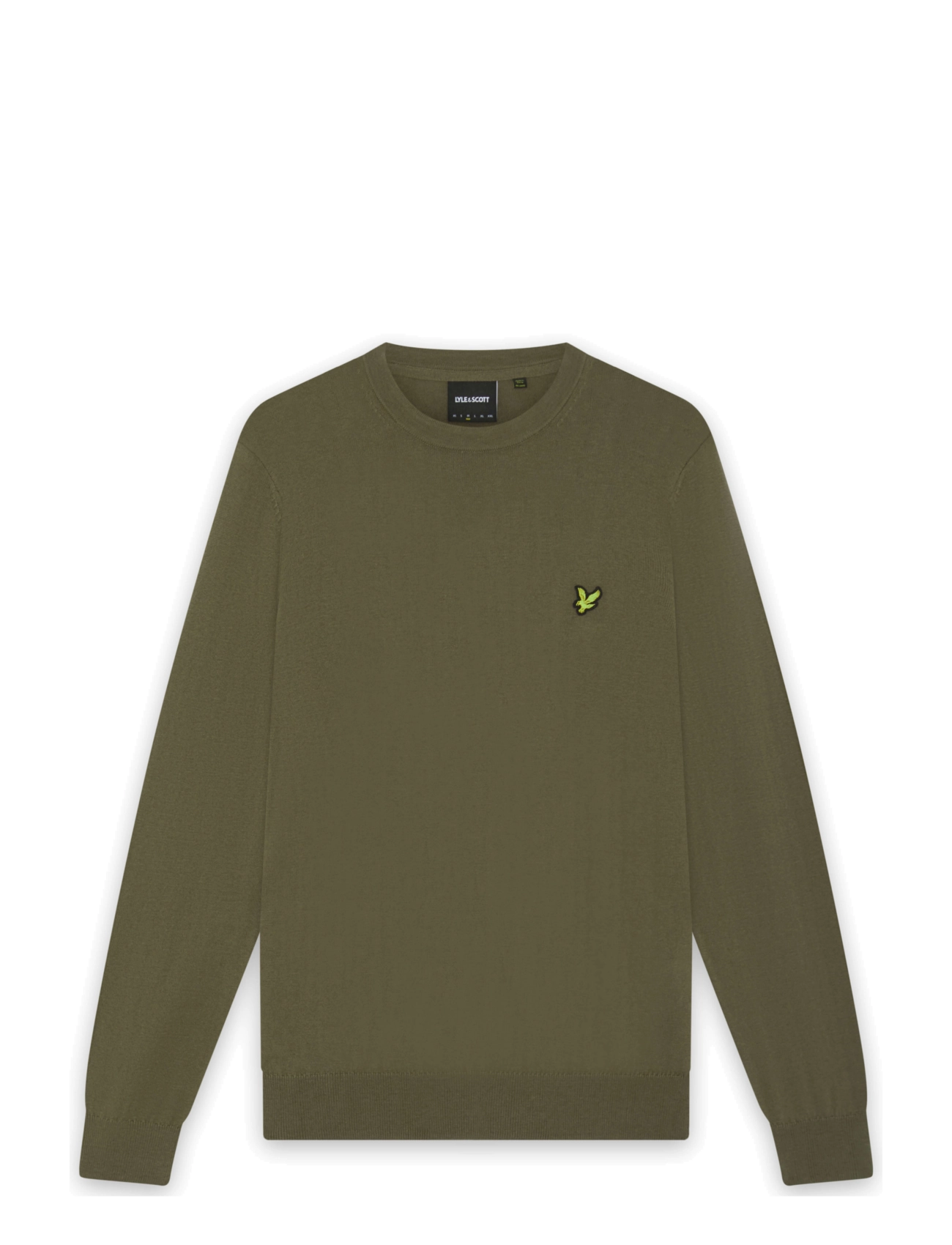 Lyle & Scott Cotton Merino Crew Neck Jumper - Megztiniai su apvalia apykakle - KHAKI ASH / khaki/green