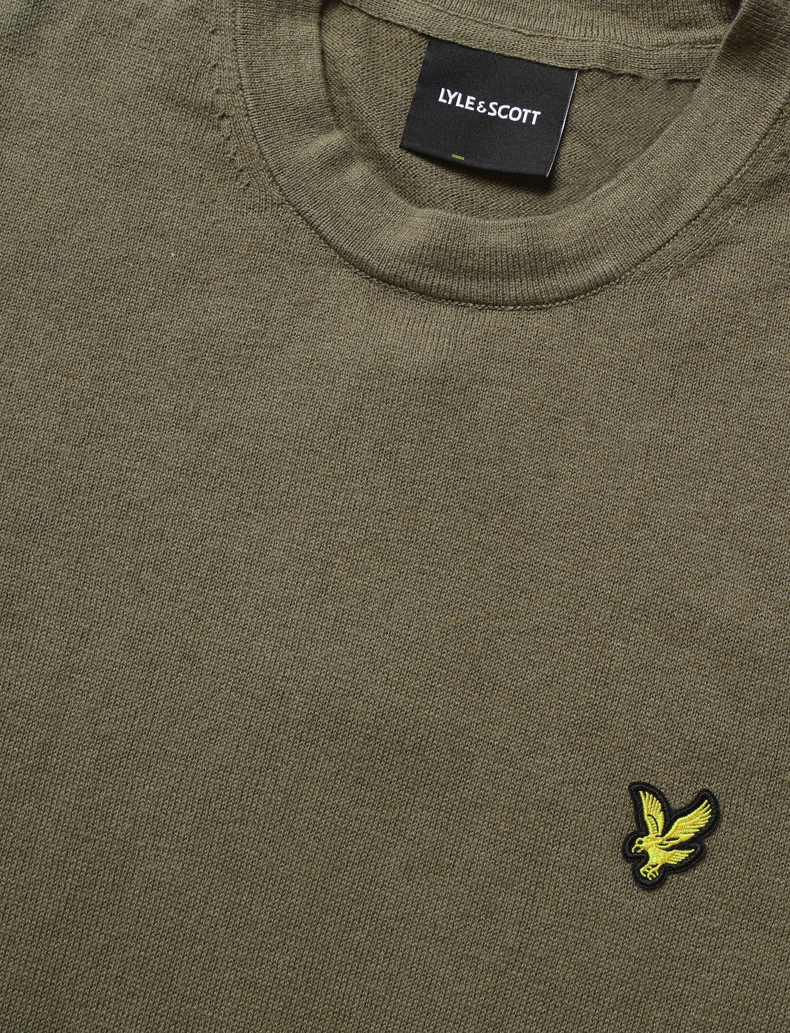 Lyle & Scott - Cotton Merino Crew Neck Jumper - rundhalsad - khaki ash - 2