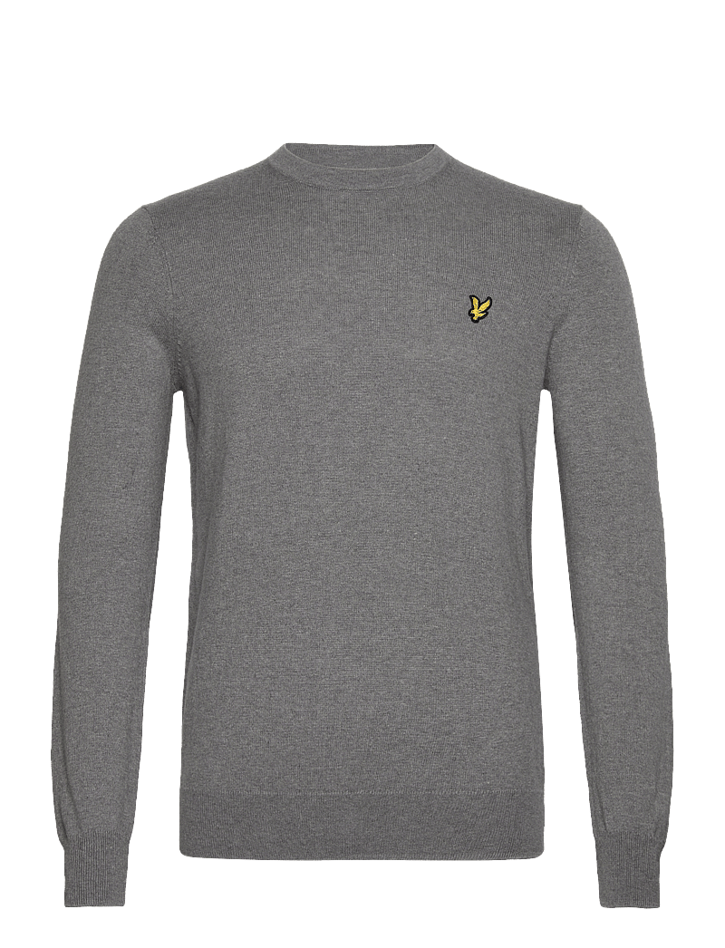 Lyle & Scott - Cotton Merino Crew Neck Jumper - pyöreäaukkoiset - t28 mid grey marl - 1