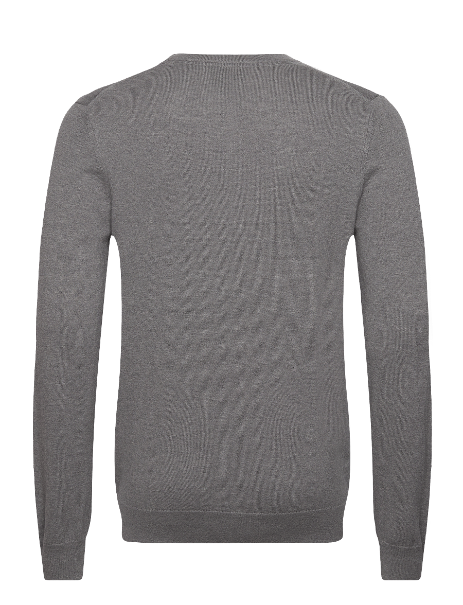 Lyle & Scott - Cotton Merino Crew Neck Jumper - Ümara kaelusega - t28 mid grey marl - 2