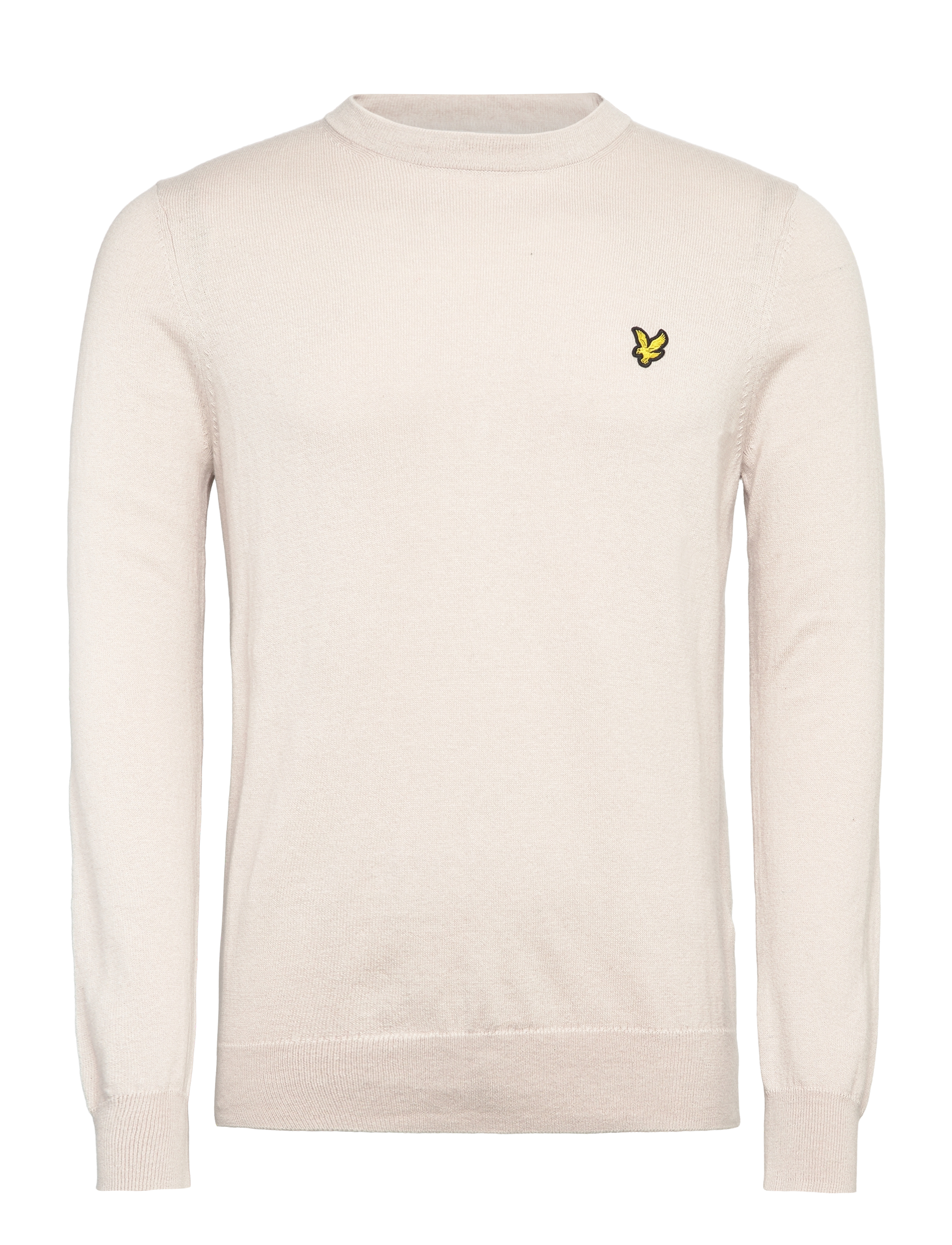 Lyle & Scott Cotton Merino Crew Neck Jumper - Strik - W870 COVE / cream