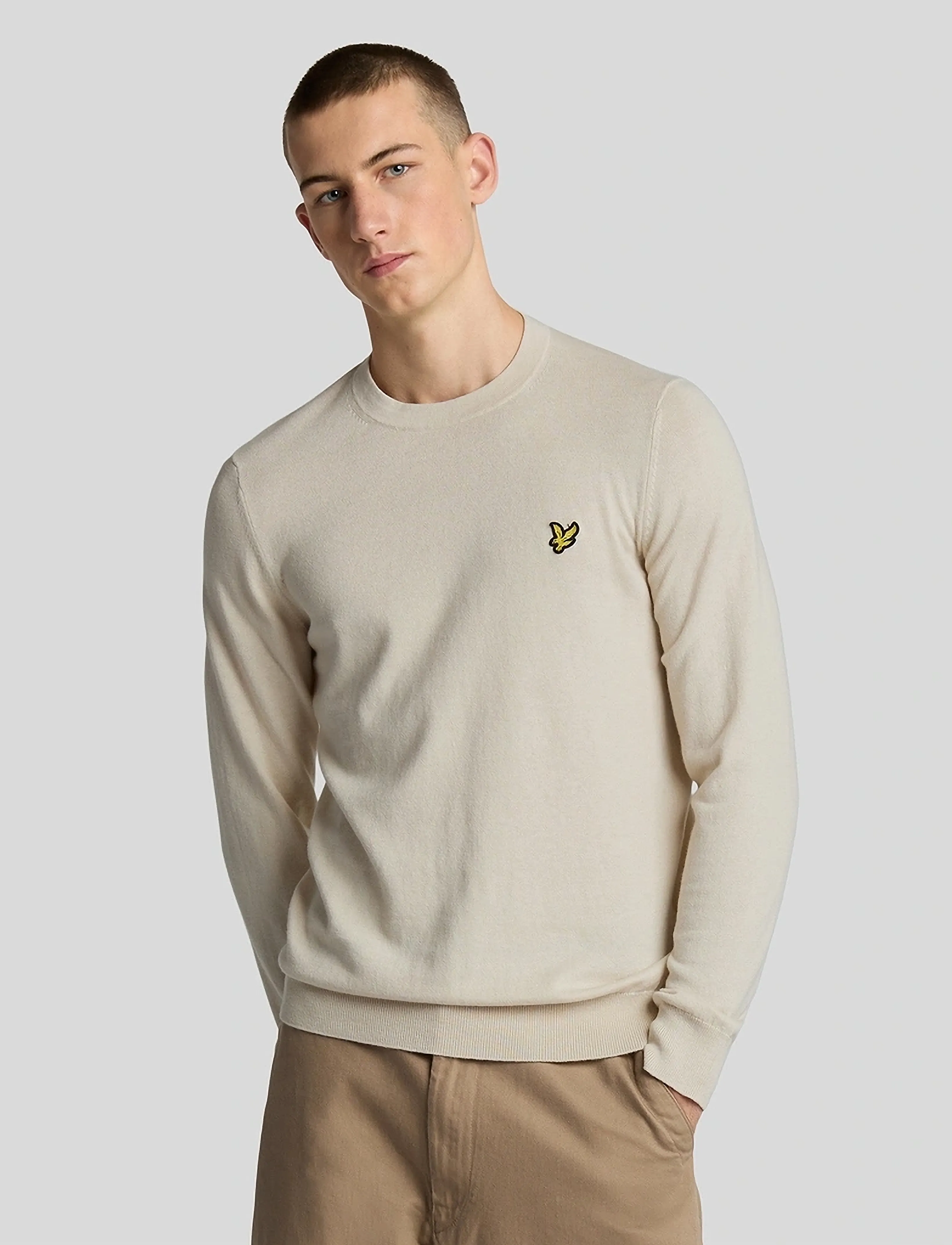 Lyle & Scott - Cotton Merino Crew Neck Jumper - rund hals - w870 cove - 4