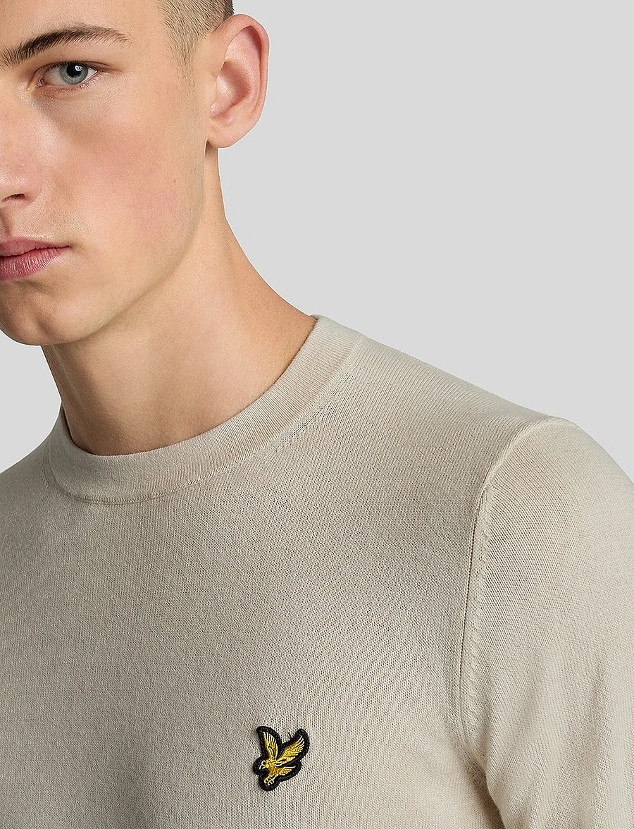 Lyle & Scott - Cotton Merino Crew Neck Jumper - Ümmarguse kaelusega kudumid - w870 cove - 5