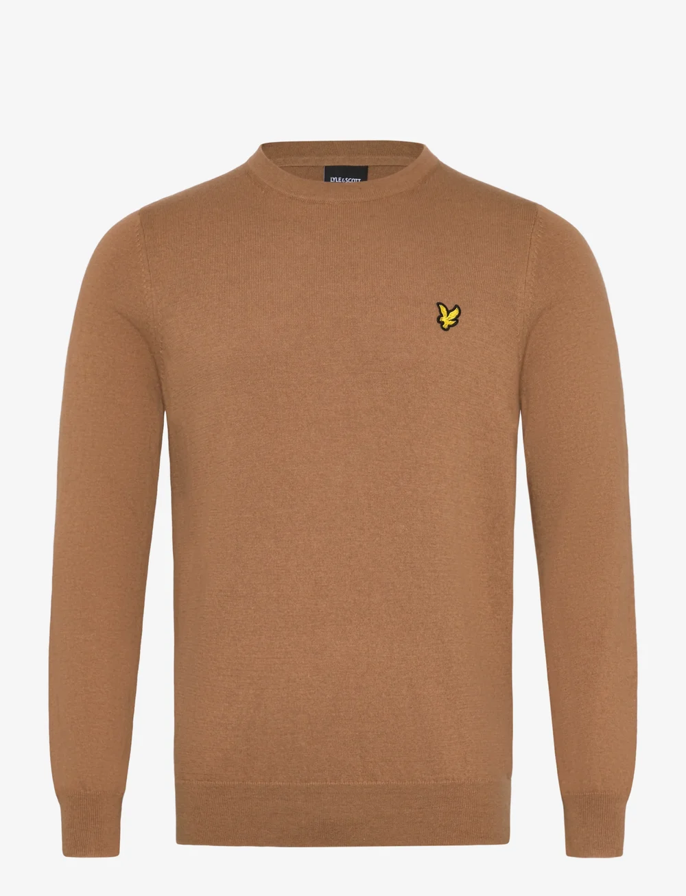 Lyle & Scott - Cotton Merino Crew Neck Jumper - rund hals - x851 tigers eye - 0