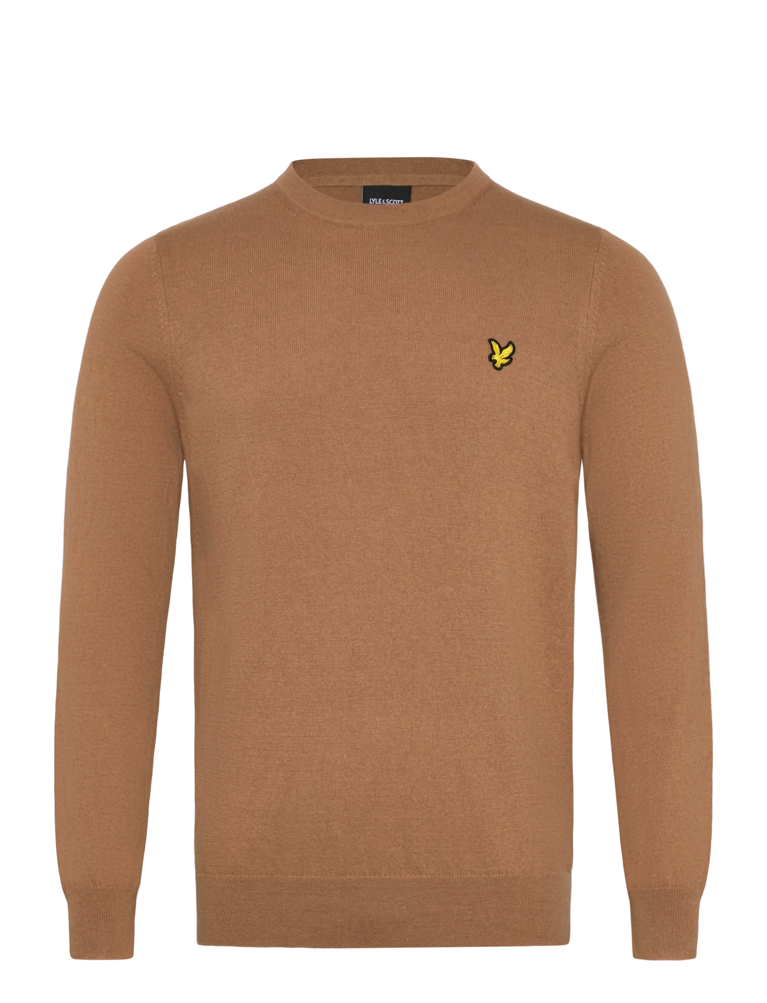 Lyle & Scott Cotton Merino Crew Neck Jumper - Basic-Strickmode - X851 TIGERS EYE / brown