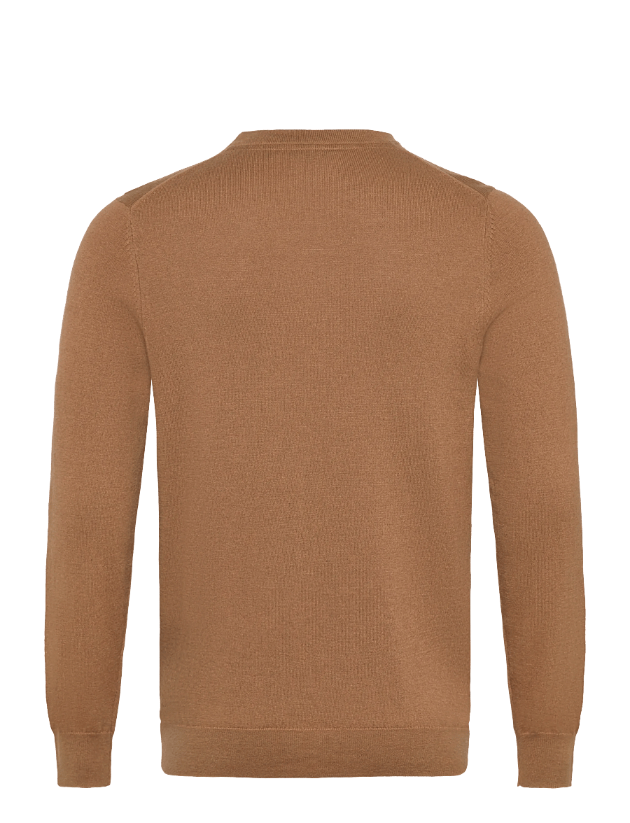 Lyle & Scott - Cotton Merino Crew Neck Jumper - Ümmarguse kaelusega kudumid - x851 tigers eye - 1