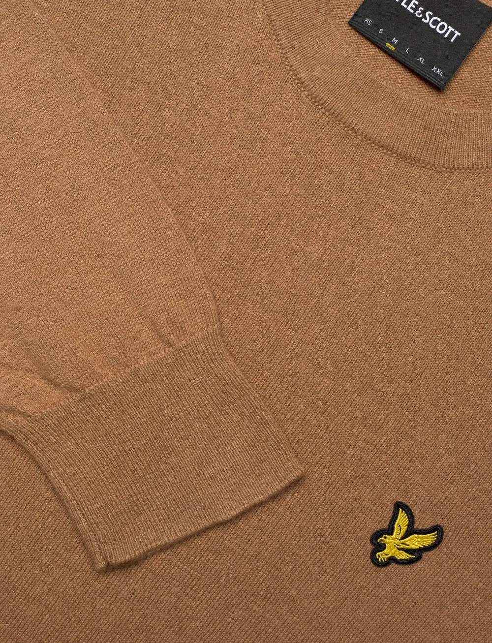 Lyle & Scott - Cotton Merino Crew Neck Jumper - rund hals - x851 tigers eye - 2