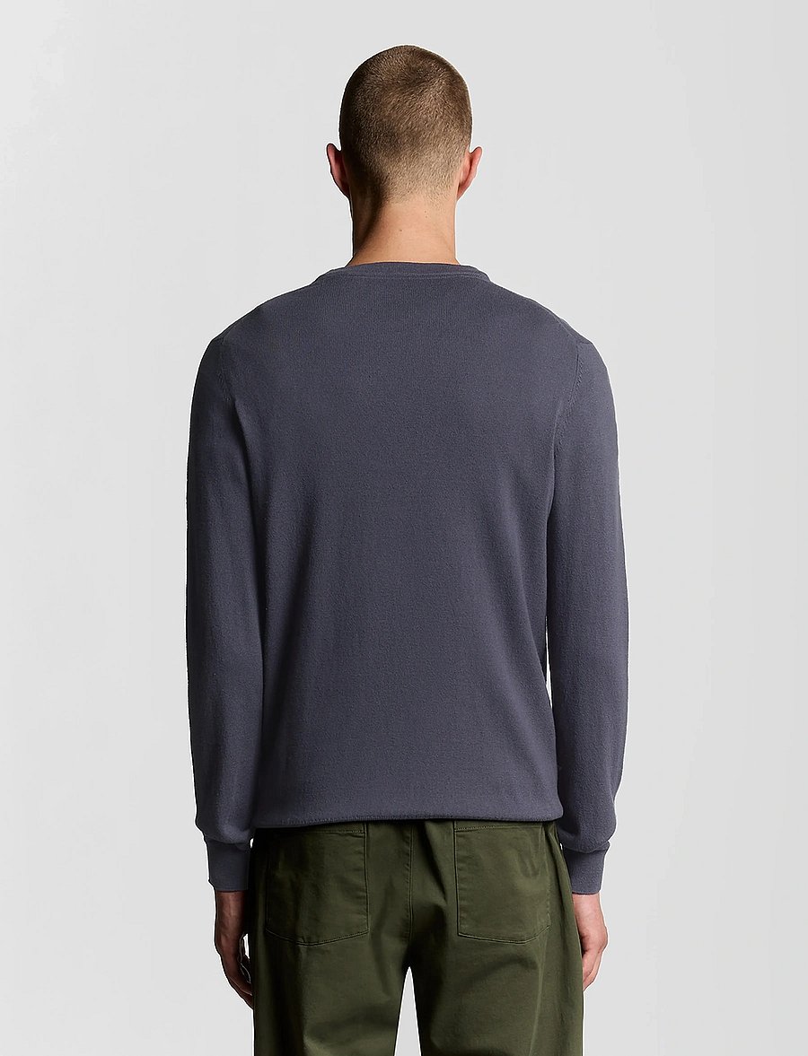 Lyle & Scott - Cotton Merino Crew Neck Jumper - Ümmarguse kaelusega kudumid - x854 graystone - 3