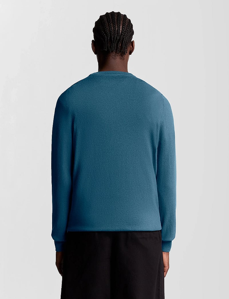 Lyle & Scott - Cotton Merino Crew Neck Jumper - rundhals - x862 deep water - 3