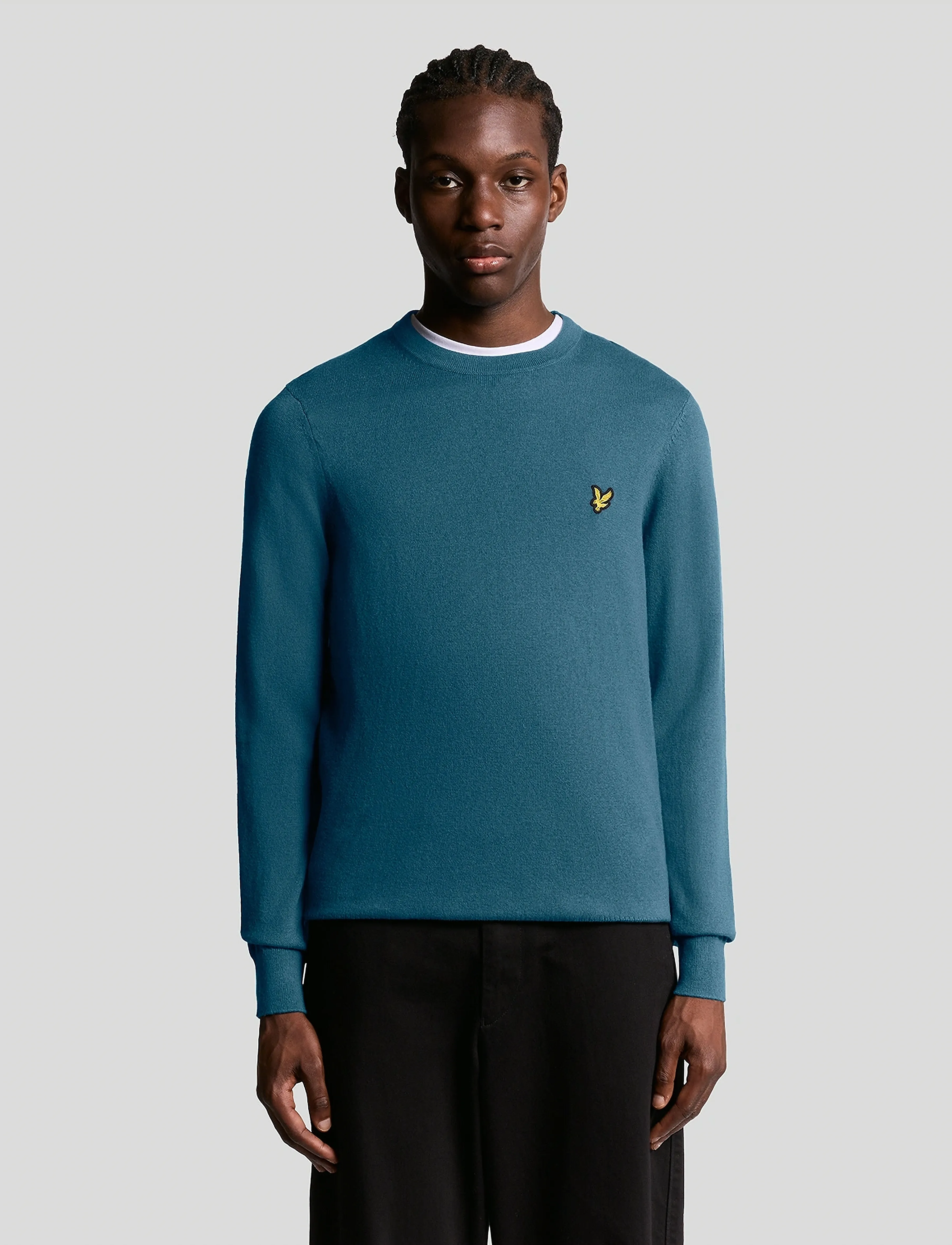 Lyle & Scott - Cotton Merino Crew Neck Jumper - rund hals - x862 deep water - 4