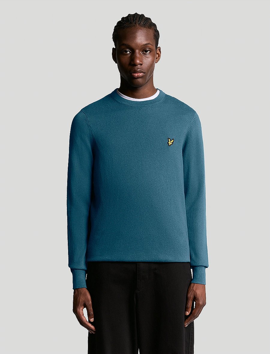 Lyle & Scott - Cotton Merino Crew Neck Jumper - rundhals - x862 deep water - 4
