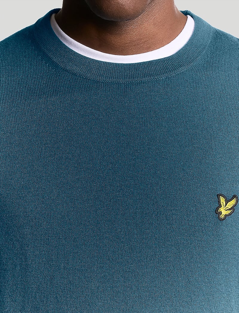Lyle & Scott - Cotton Merino Crew Neck Jumper - rundhalsad - x862 deep water - 5