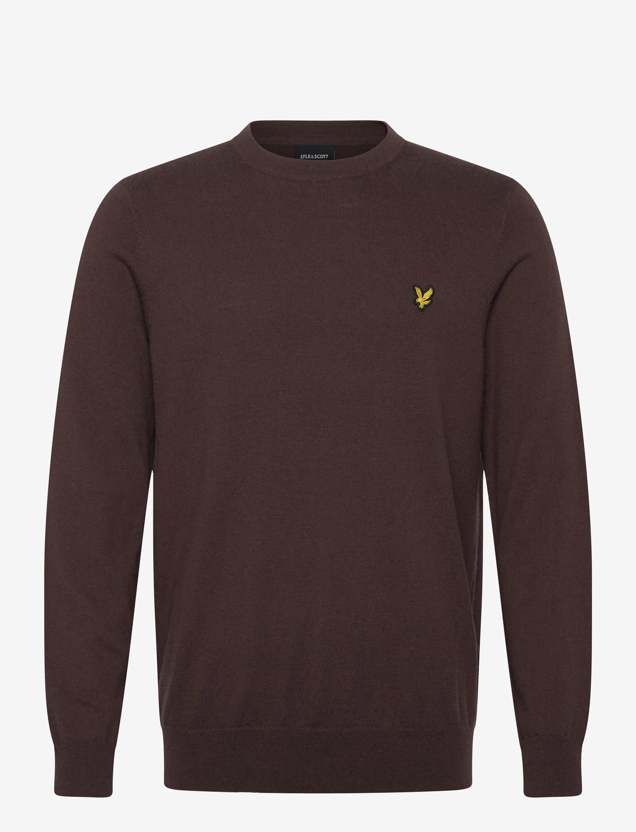 Lyle & Scott - Cotton Merino Crew Neck Jumper - rund hals - x863 espresso - 1