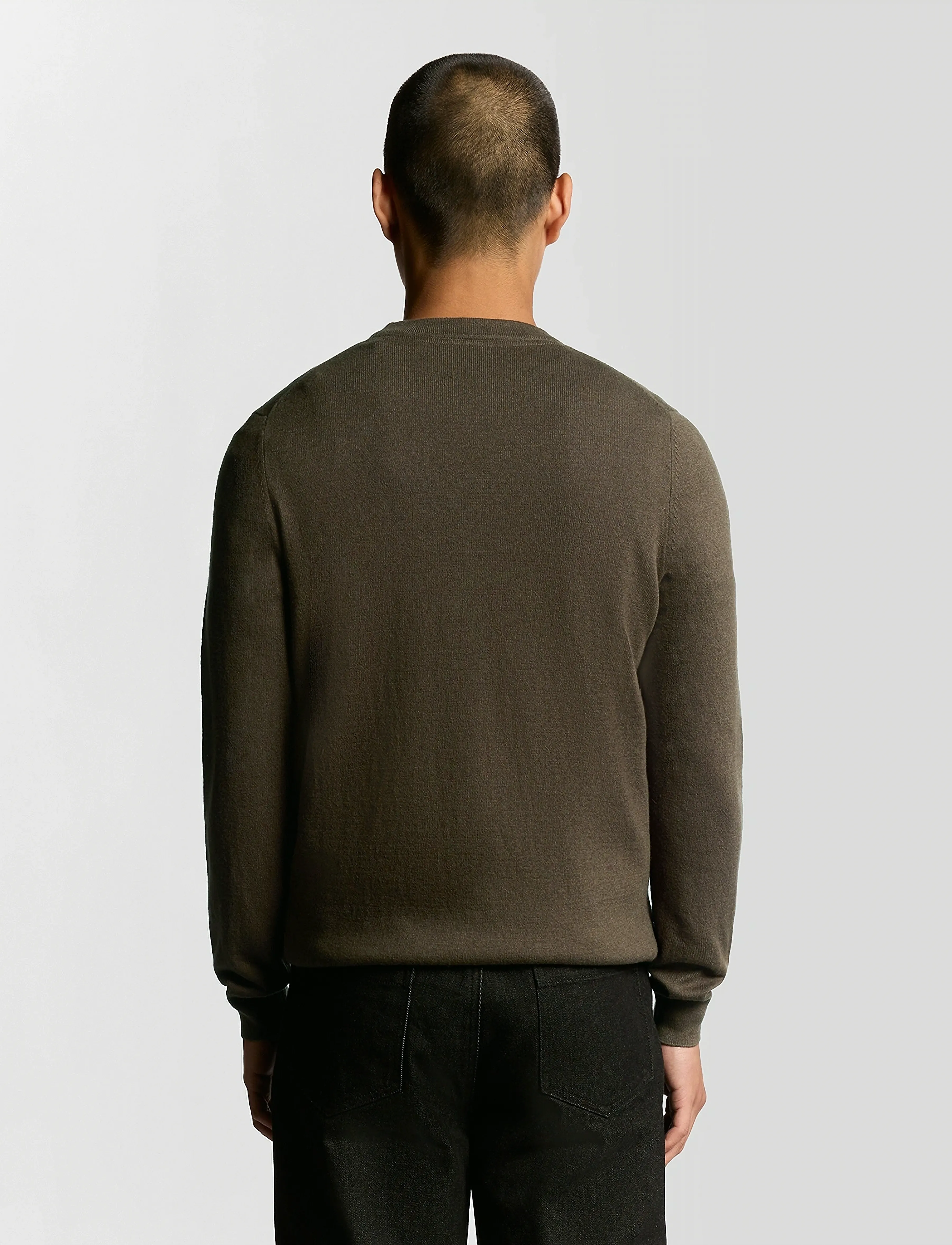 Lyle & Scott - Cotton Merino Crew Neck Jumper - Ümmarguse kaelusega kudumid - x863 espresso - 3