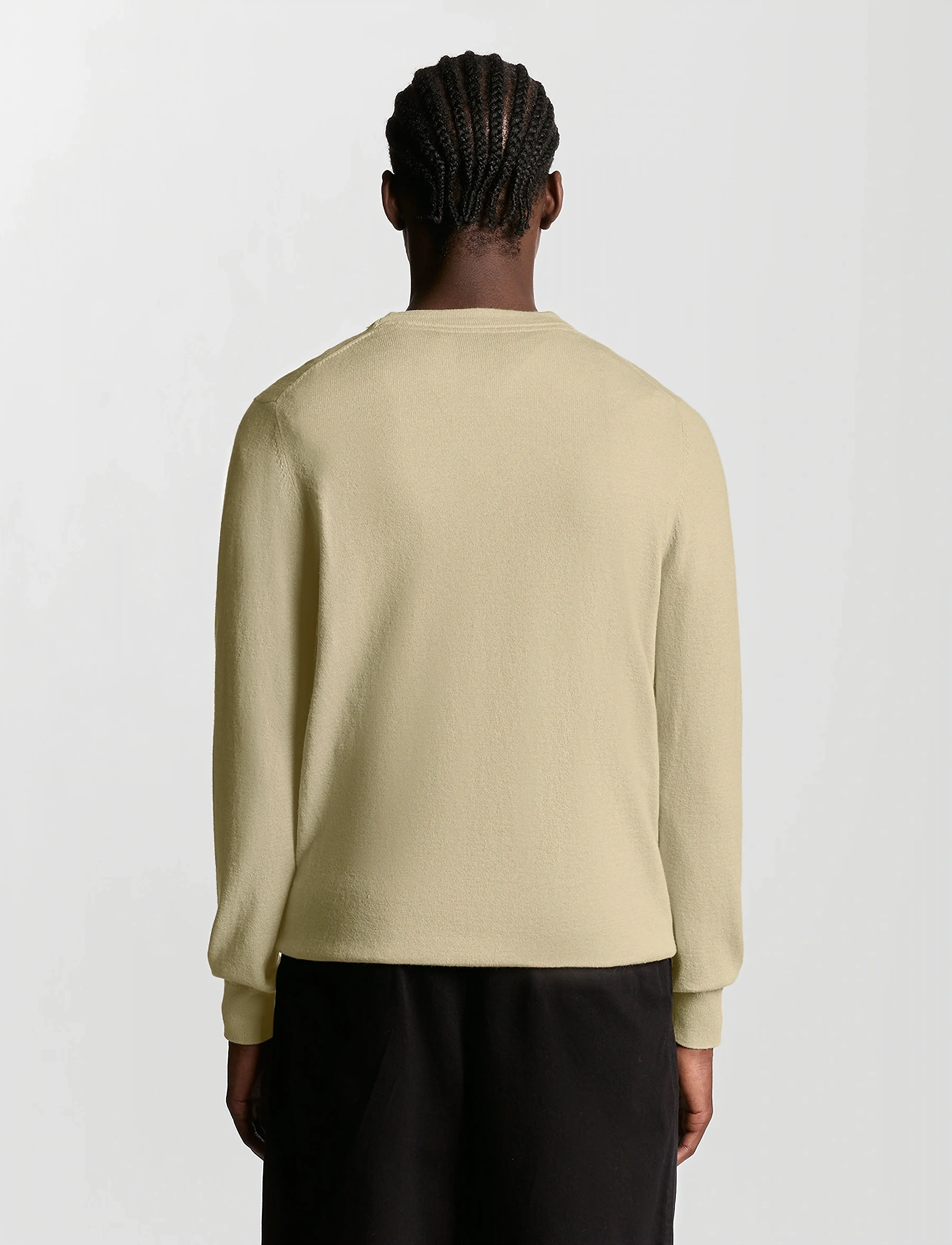 Lyle & Scott - Cotton Merino Crew Neck Jumper - rund hals - x865 grey taupe - 4