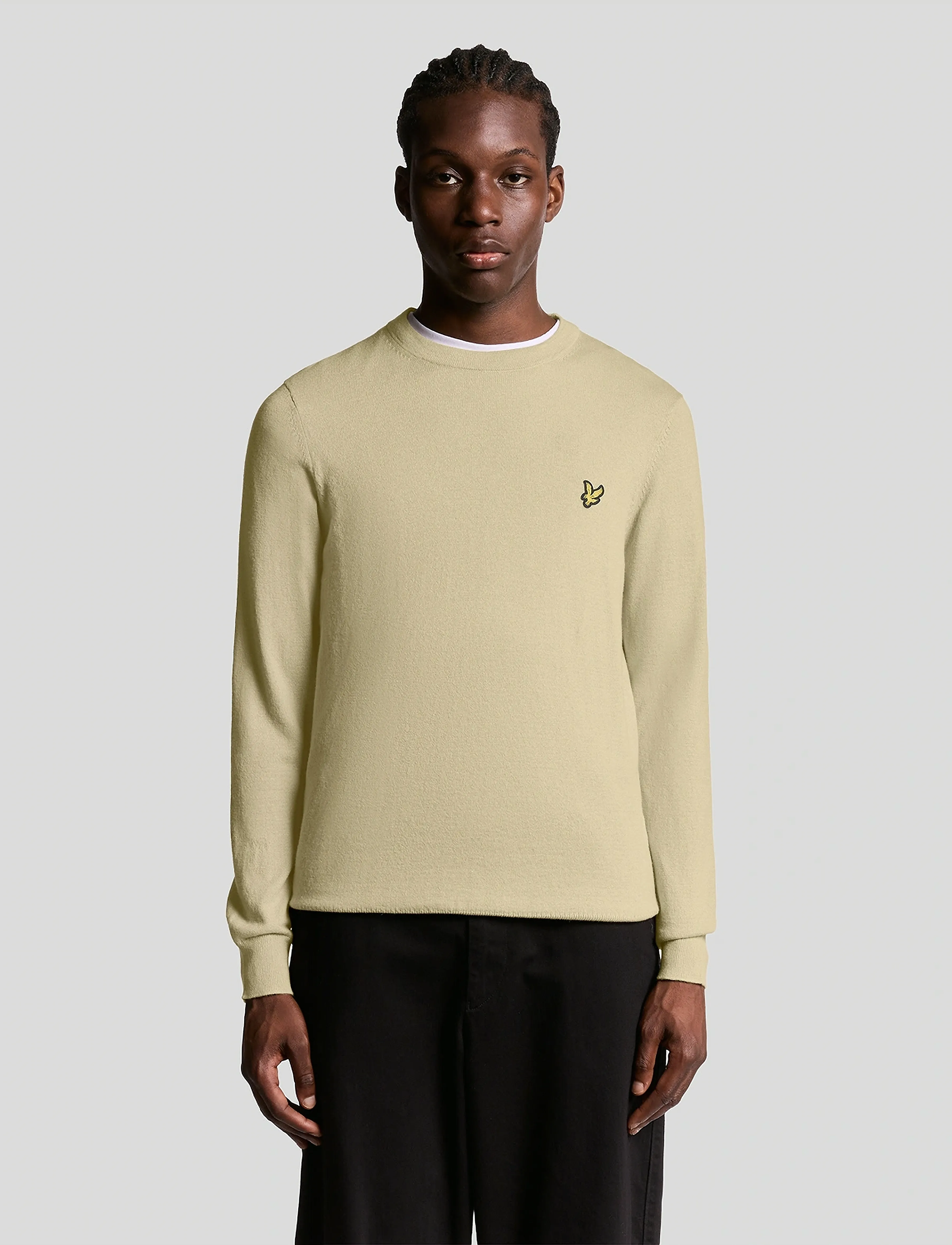 Lyle & Scott - Cotton Merino Crew Neck Jumper - rund hals - x865 grey taupe - 5