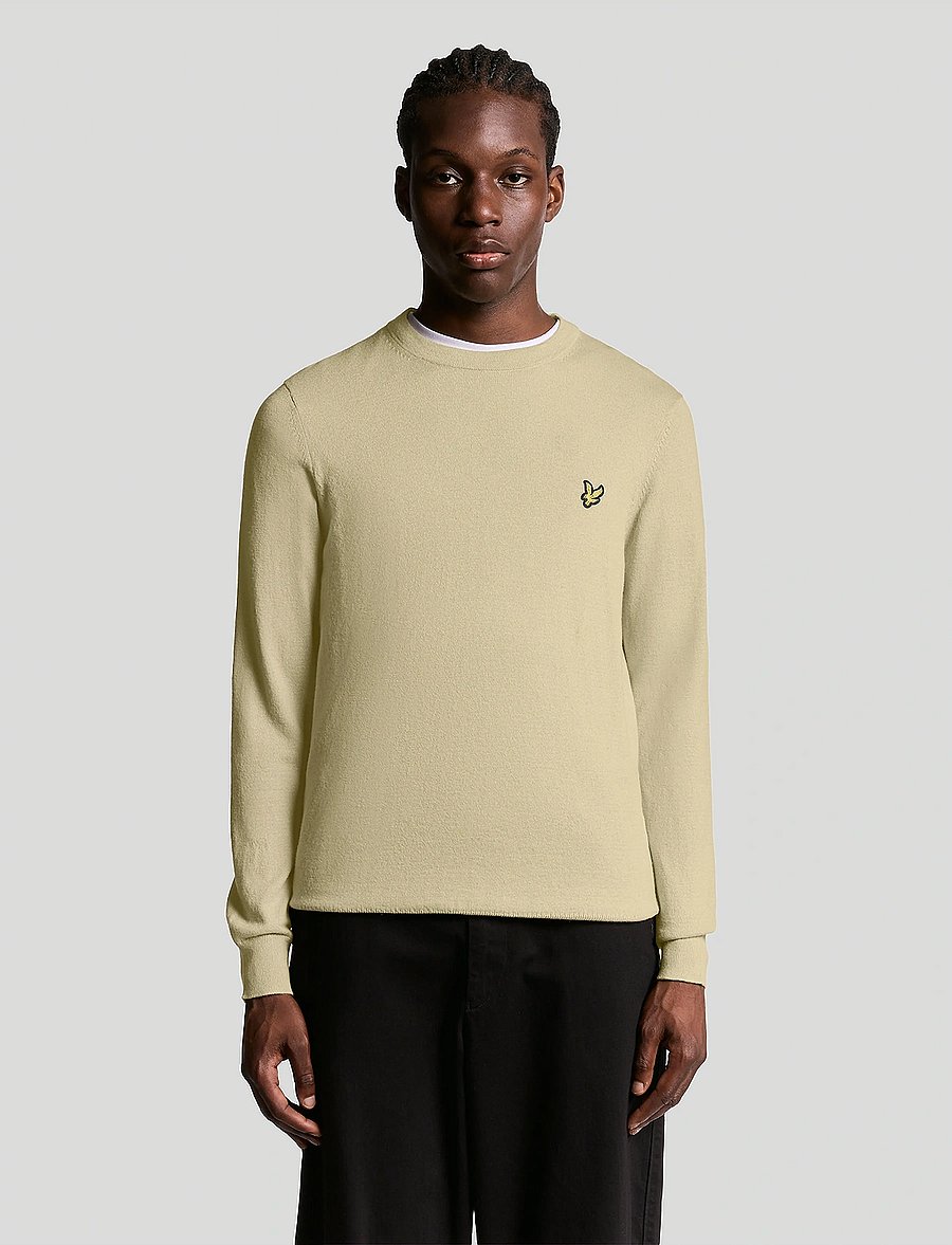 Lyle & Scott - Cotton Merino Crew Neck Jumper - Ümmarguse kaelusega kudumid - x865 grey taupe - 5