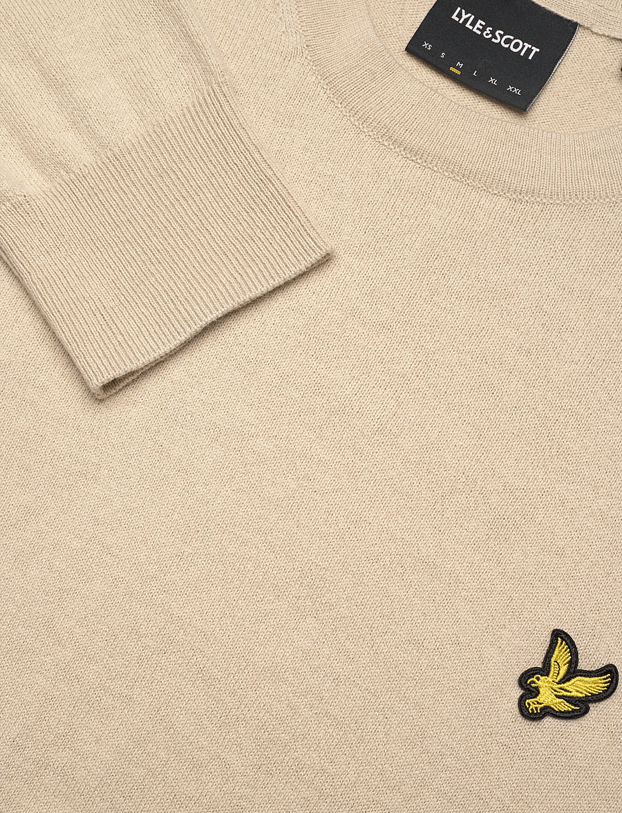 Lyle & Scott - Cotton Merino Crew Neck Jumper - Ümmarguse kaelusega kudumid - x865 grey taupe - 3