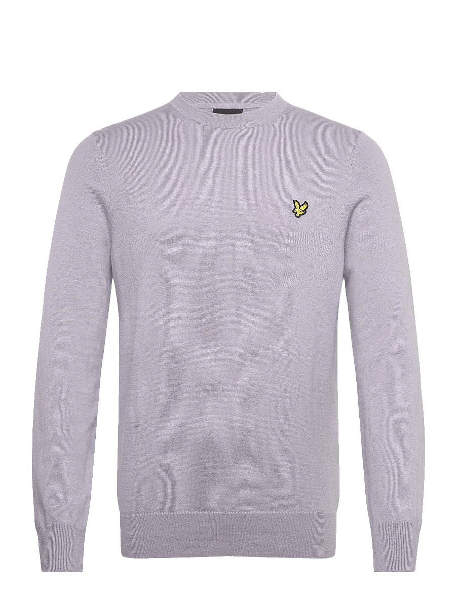 Lyle & Scott - Cotton Merino Crew Neck Jumper - Ümmarguse kaelusega kudumid - x867 ash lilac - 0
