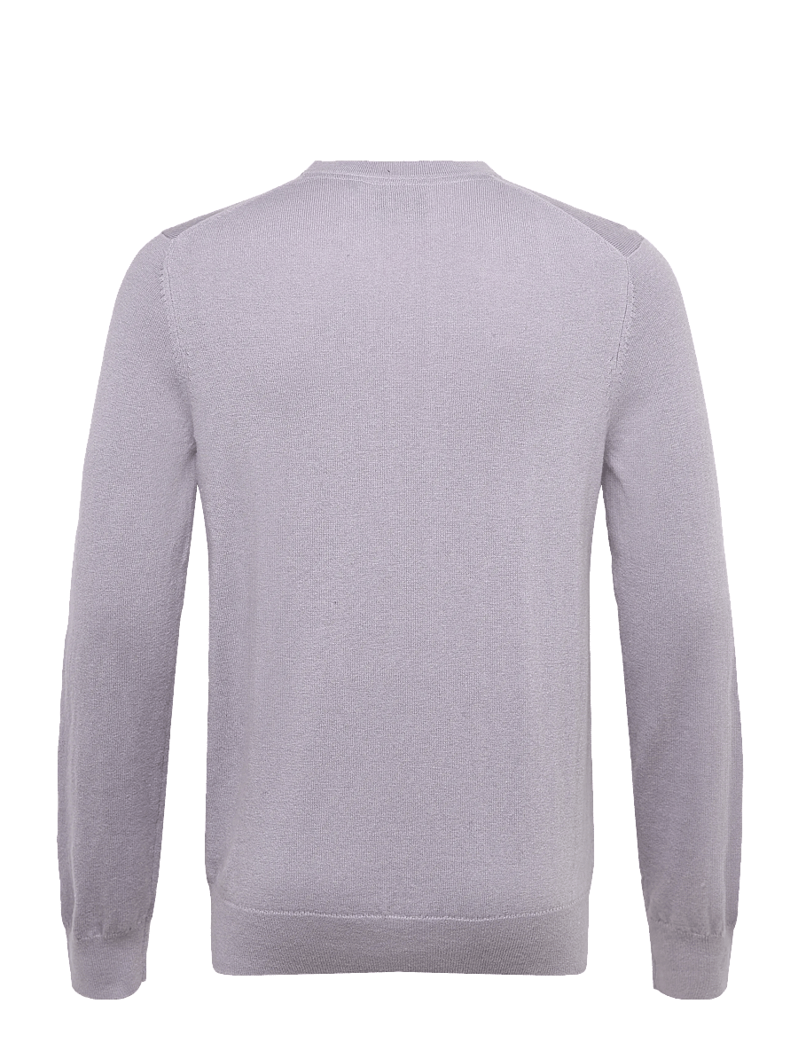 Lyle & Scott - Cotton Merino Crew Neck Jumper - Ümmarguse kaelusega kudumid - x867 ash lilac - 1