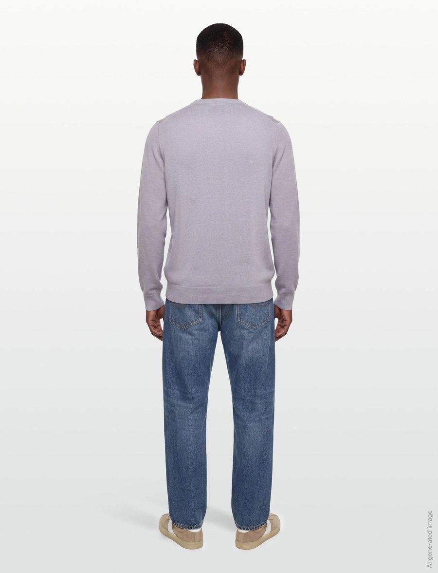 Lyle & Scott - Cotton Merino Crew Neck Jumper - rundhals - x867 ash lilac - 4