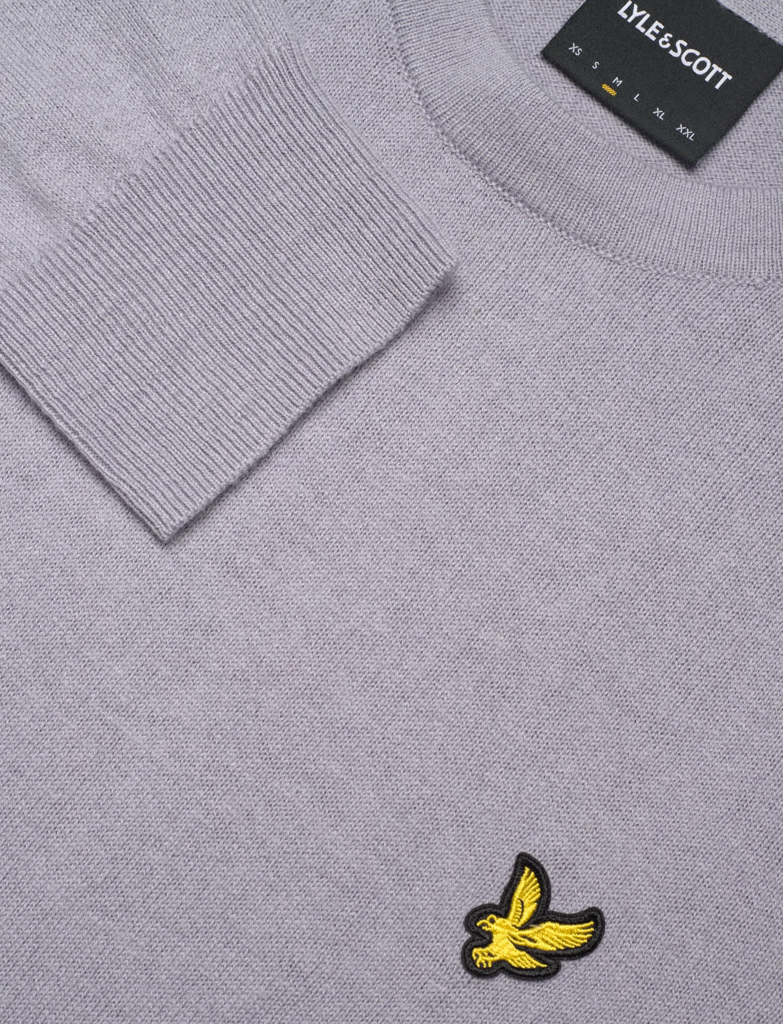 Lyle & Scott - Cotton Merino Crew Neck Jumper - rund hals - x867 ash lilac - 2