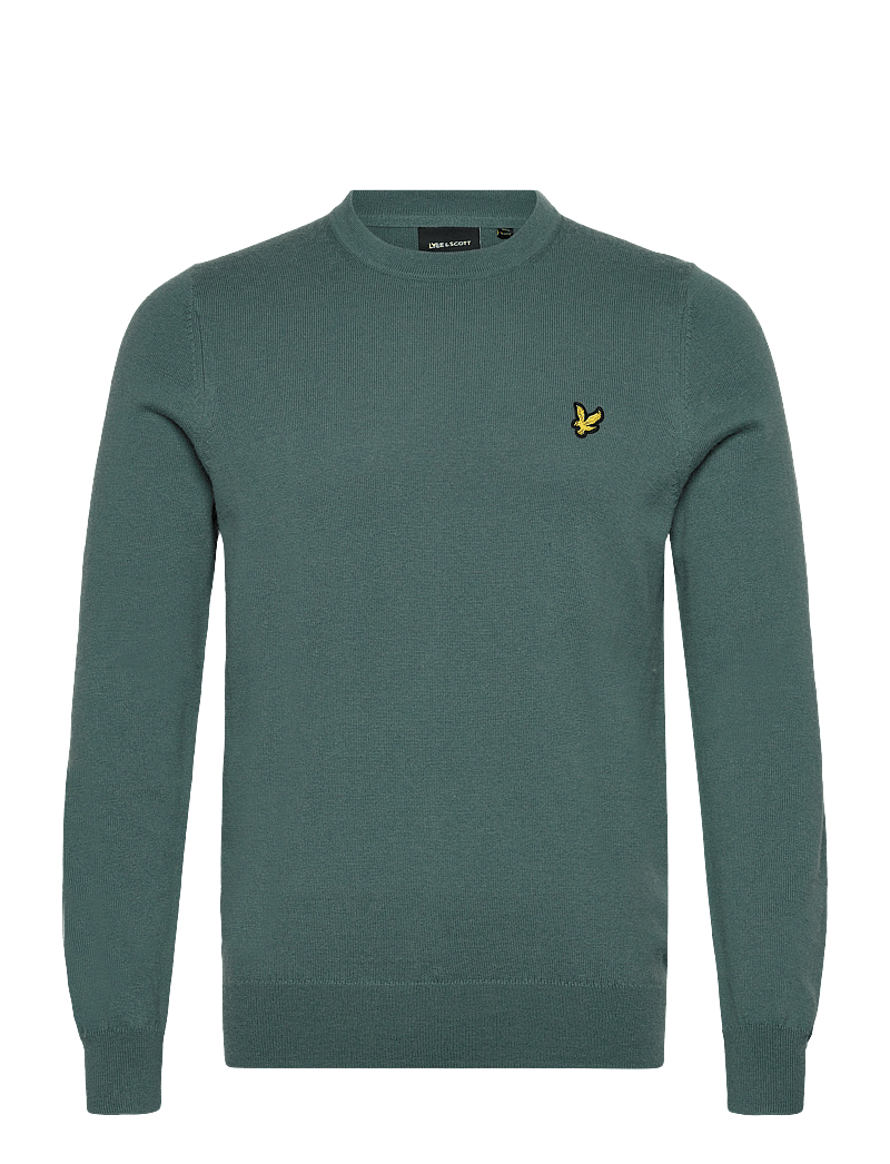 Lyle & Scott - Cotton Merino Crew Neck Jumper - rundhals - x870 agave green - 1