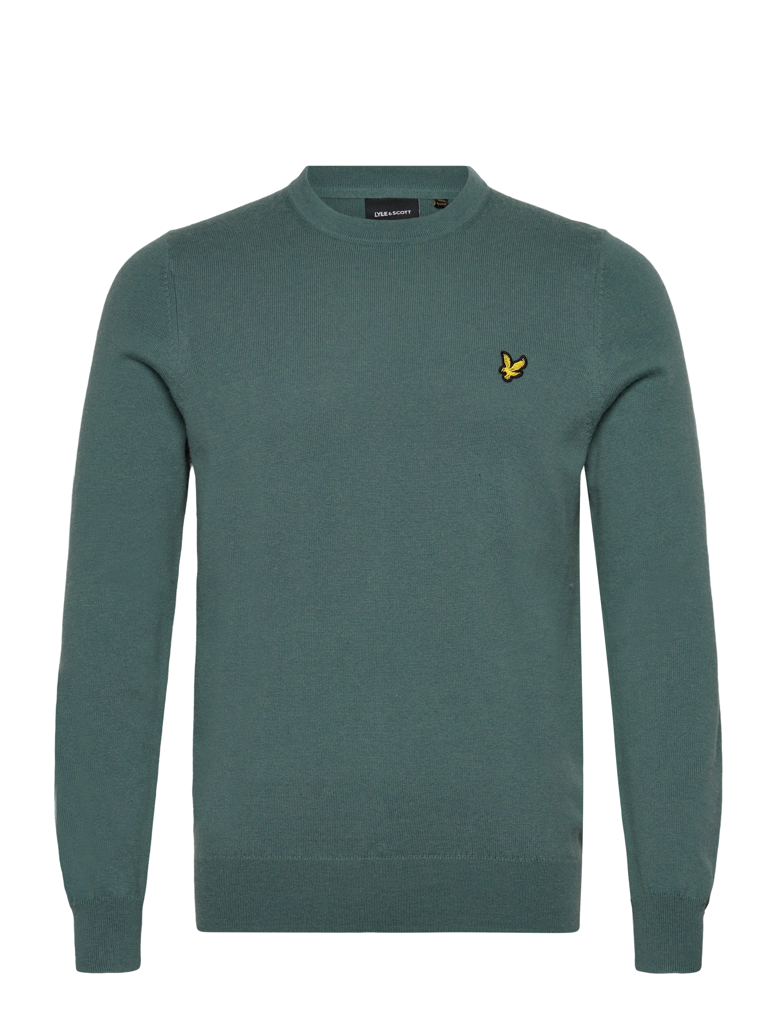 Lyle & Scott - Cotton Merino Crew Neck Jumper - trøjer - x870 agave green - 1