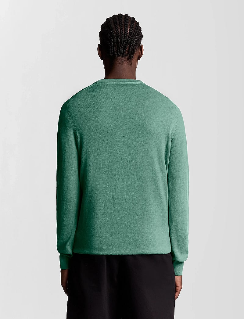 Lyle & Scott - Cotton Merino Crew Neck Jumper - rundhals - x870 agave green - 3