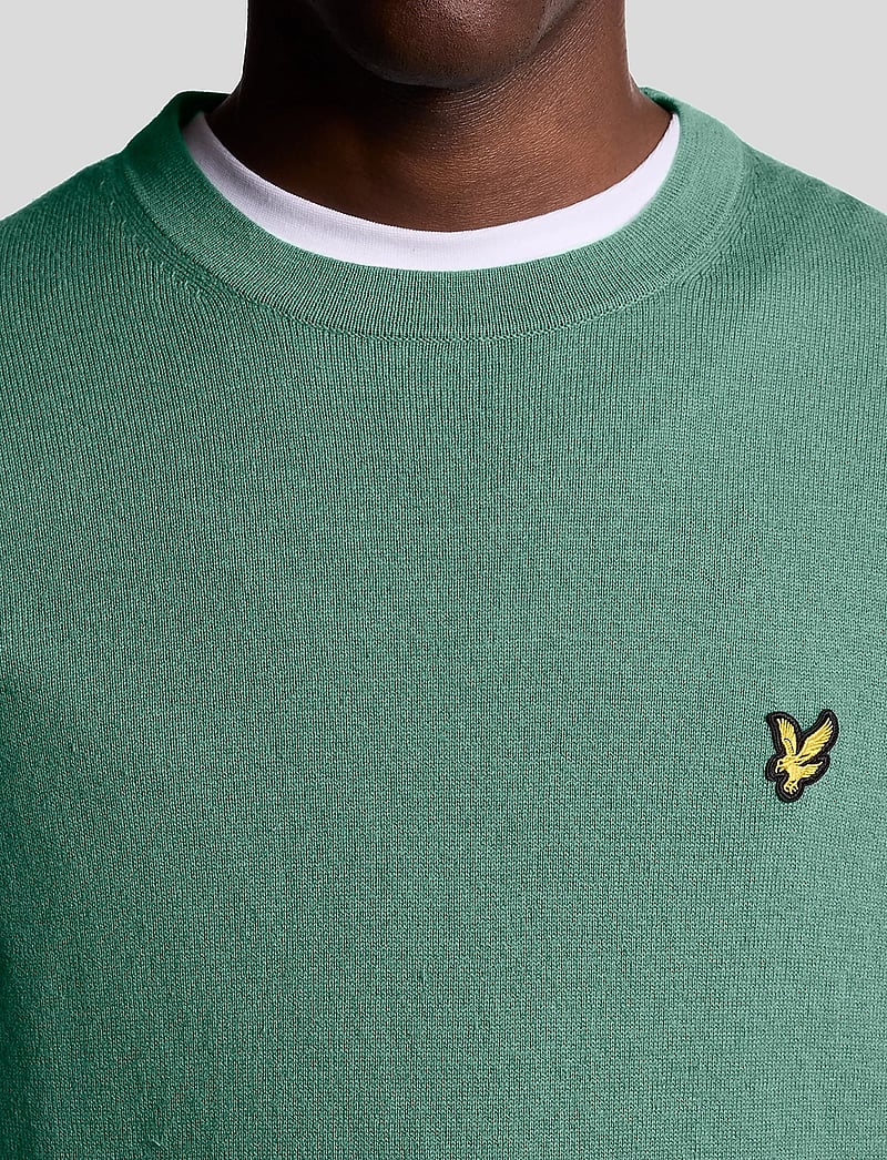 Lyle & Scott - Cotton Merino Crew Neck Jumper - rundhals - x870 agave green - 4