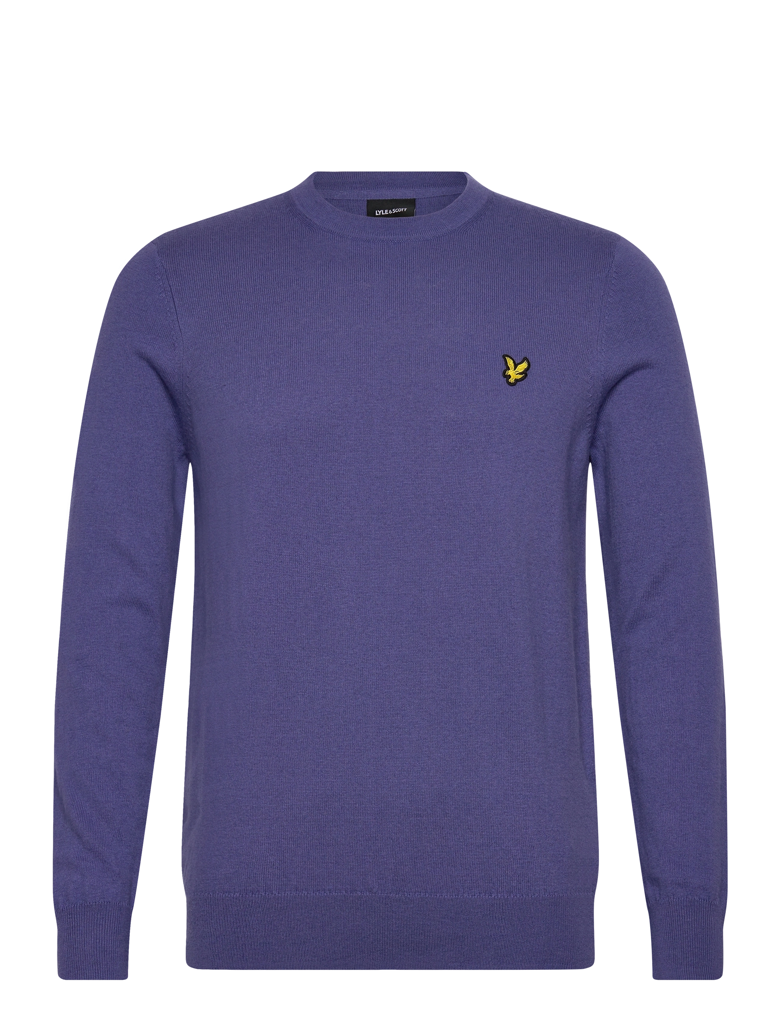 Lyle & Scott Cotton Merino Crew Neck Jumper - Strik - X876 TWILIGHT / purple