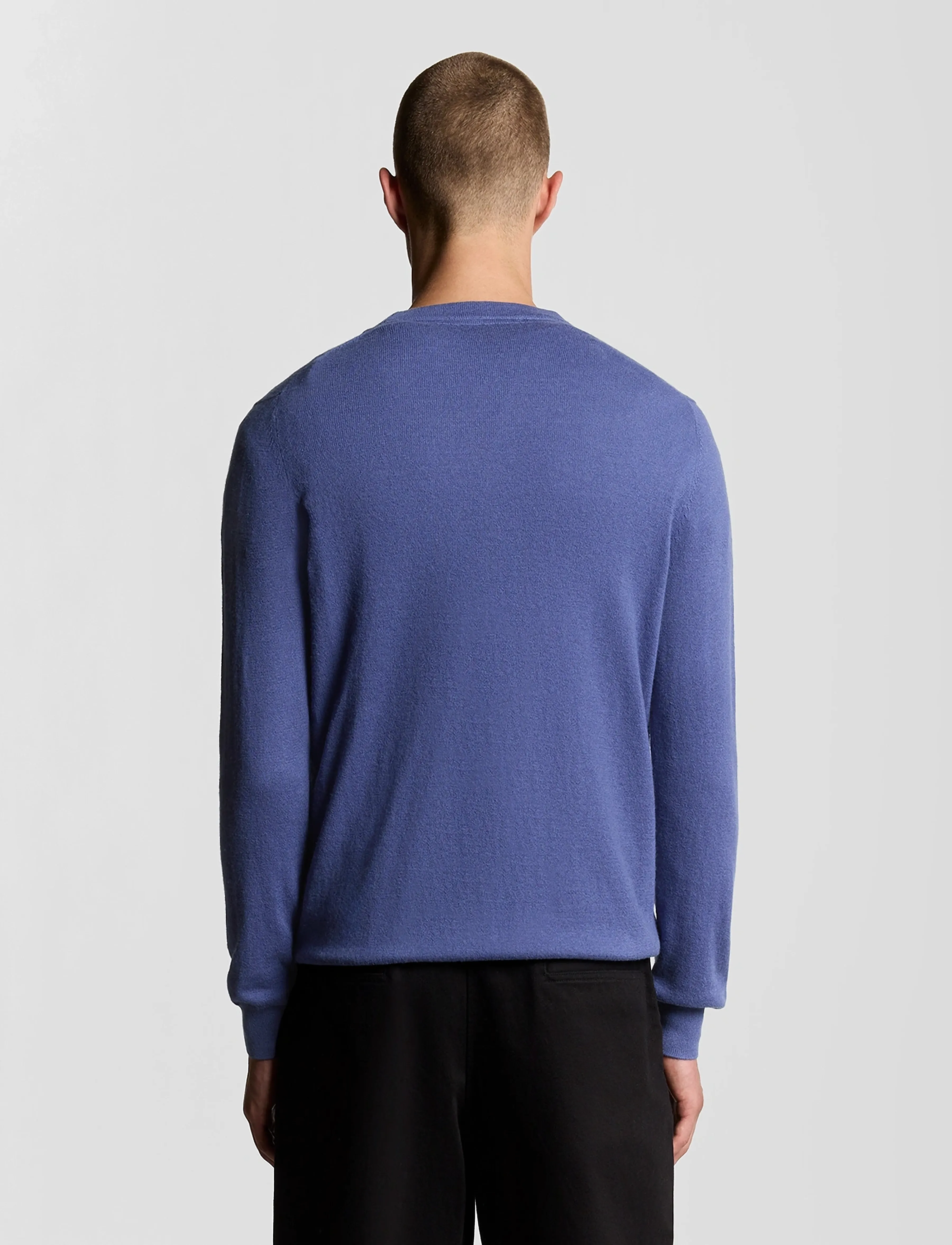 Lyle & Scott - Cotton Merino Crew Neck Jumper - rund hals - x876 twilight - 3